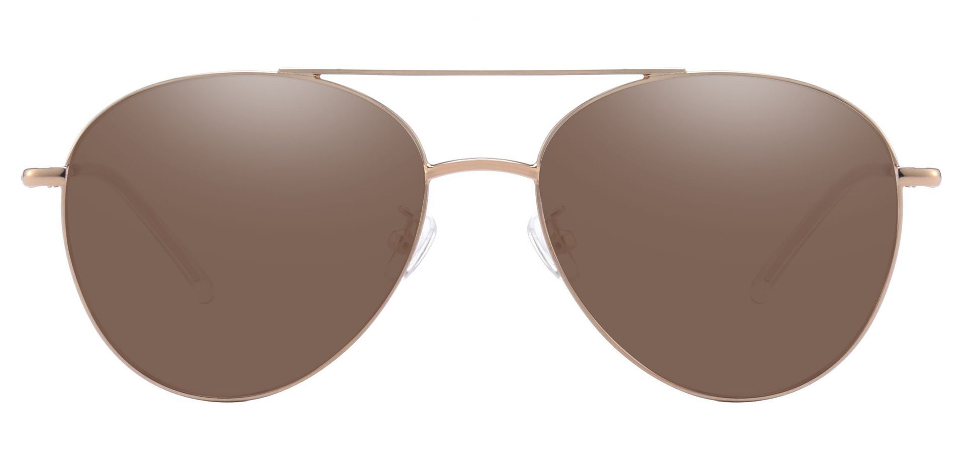Hopper Aviator Prescription Sunglasses Gold Frame With Brown Lenses