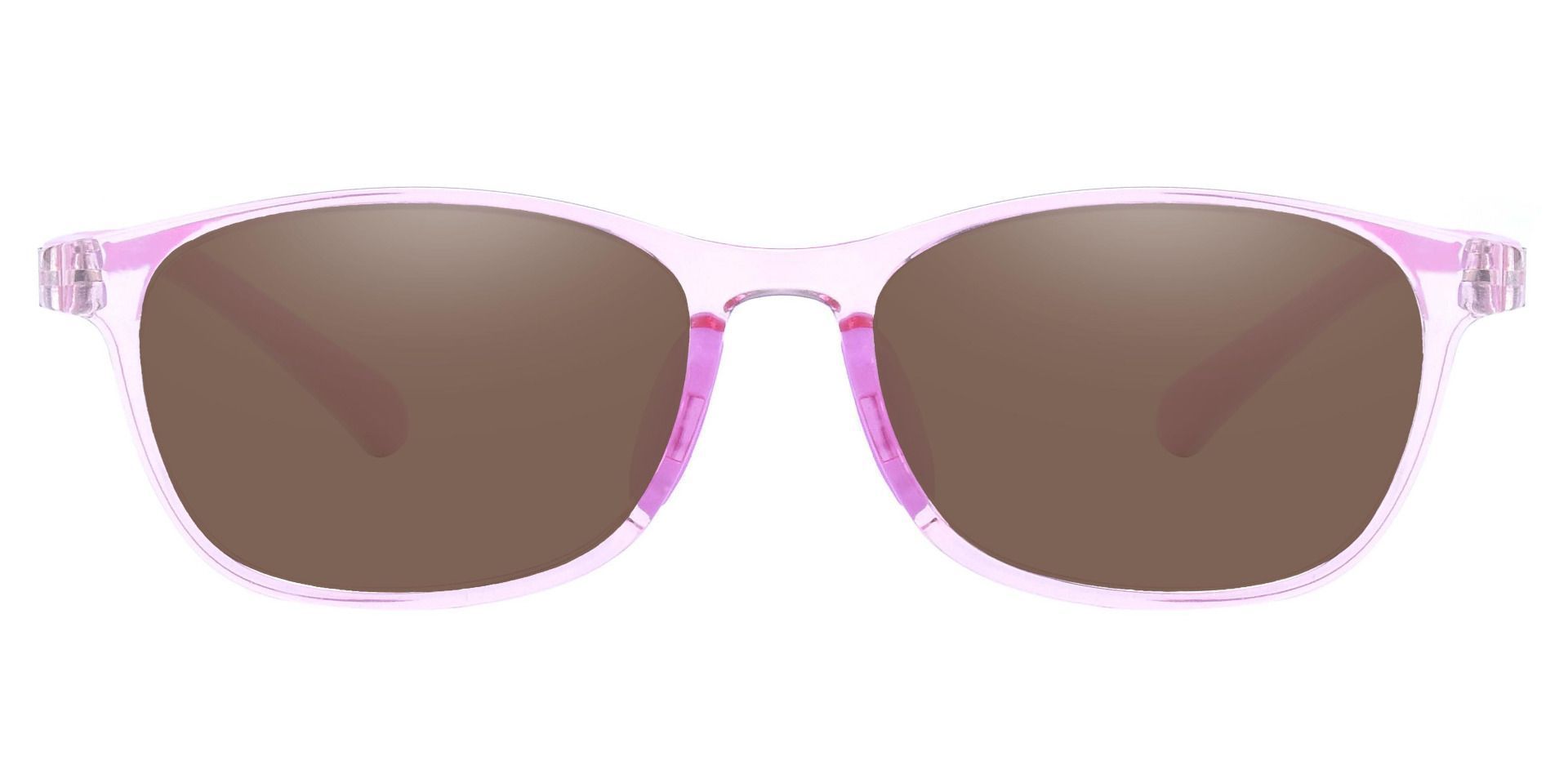 Cosmo Rectangle Prescription Sunglasses - Purple Frame With Brown Lenses