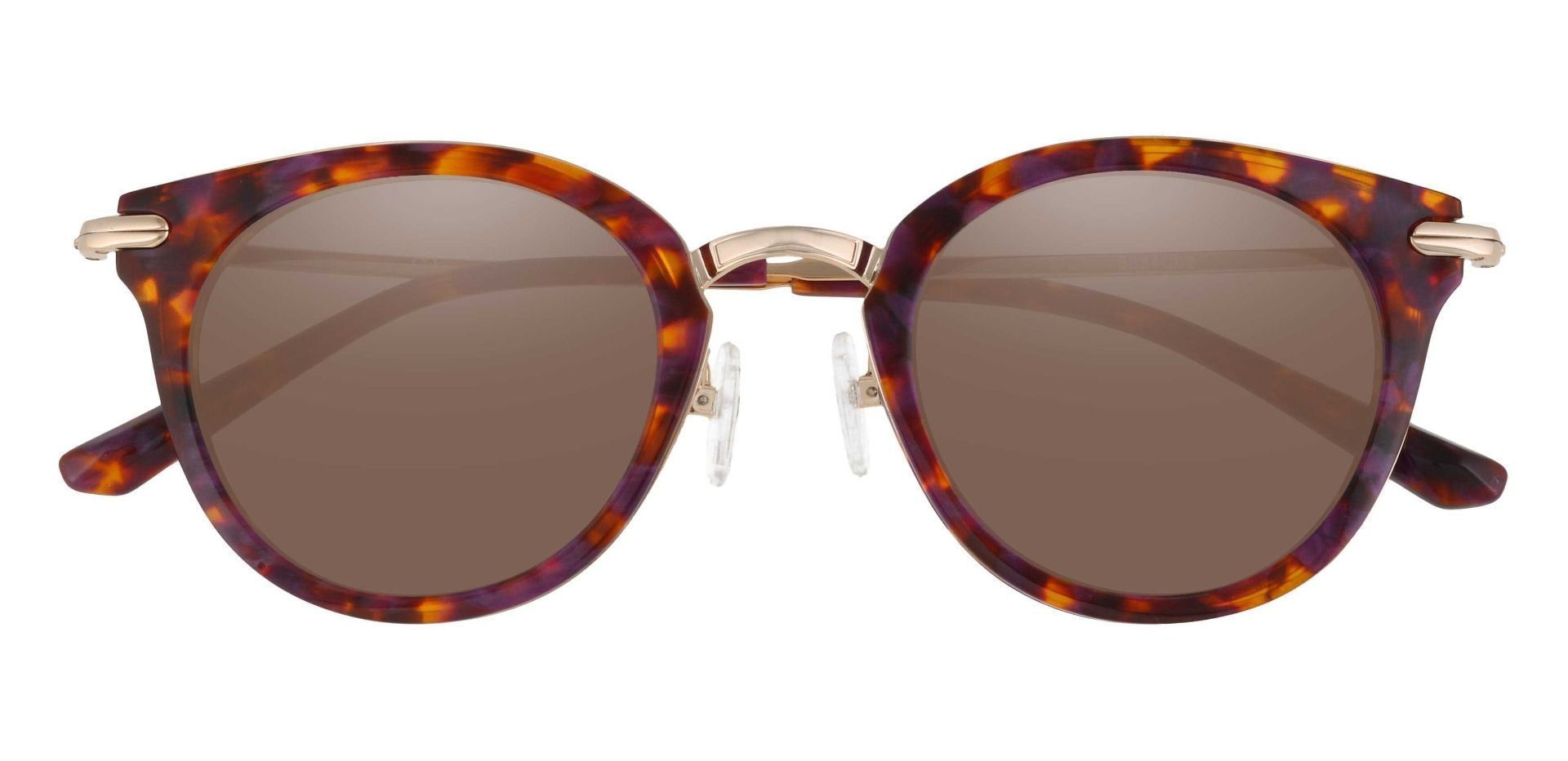 Seneca Round Reading Sunglasses - Floral Frame With Brown Lenses ...