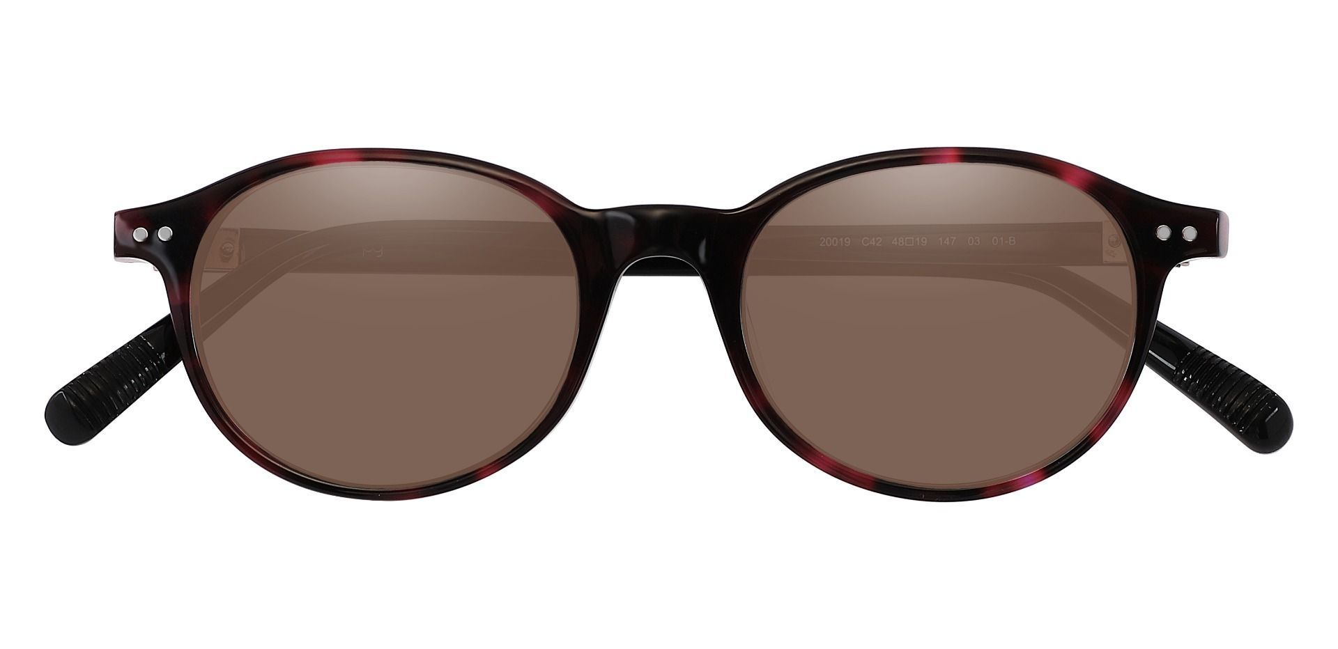 Avon Oval Prescription Sunglasses - Tortoise Frame With Brown Lenses