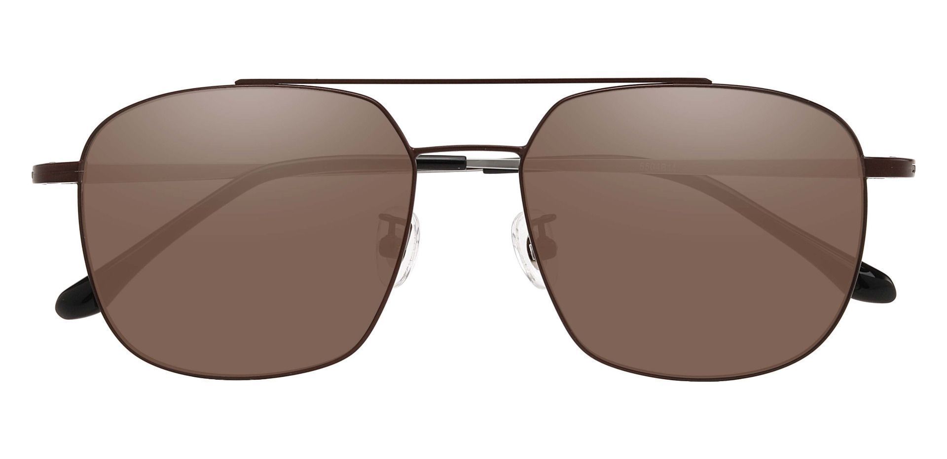 Trevor Aviator Prescription Sunglasses - Brown Frame With Brown Lenses
