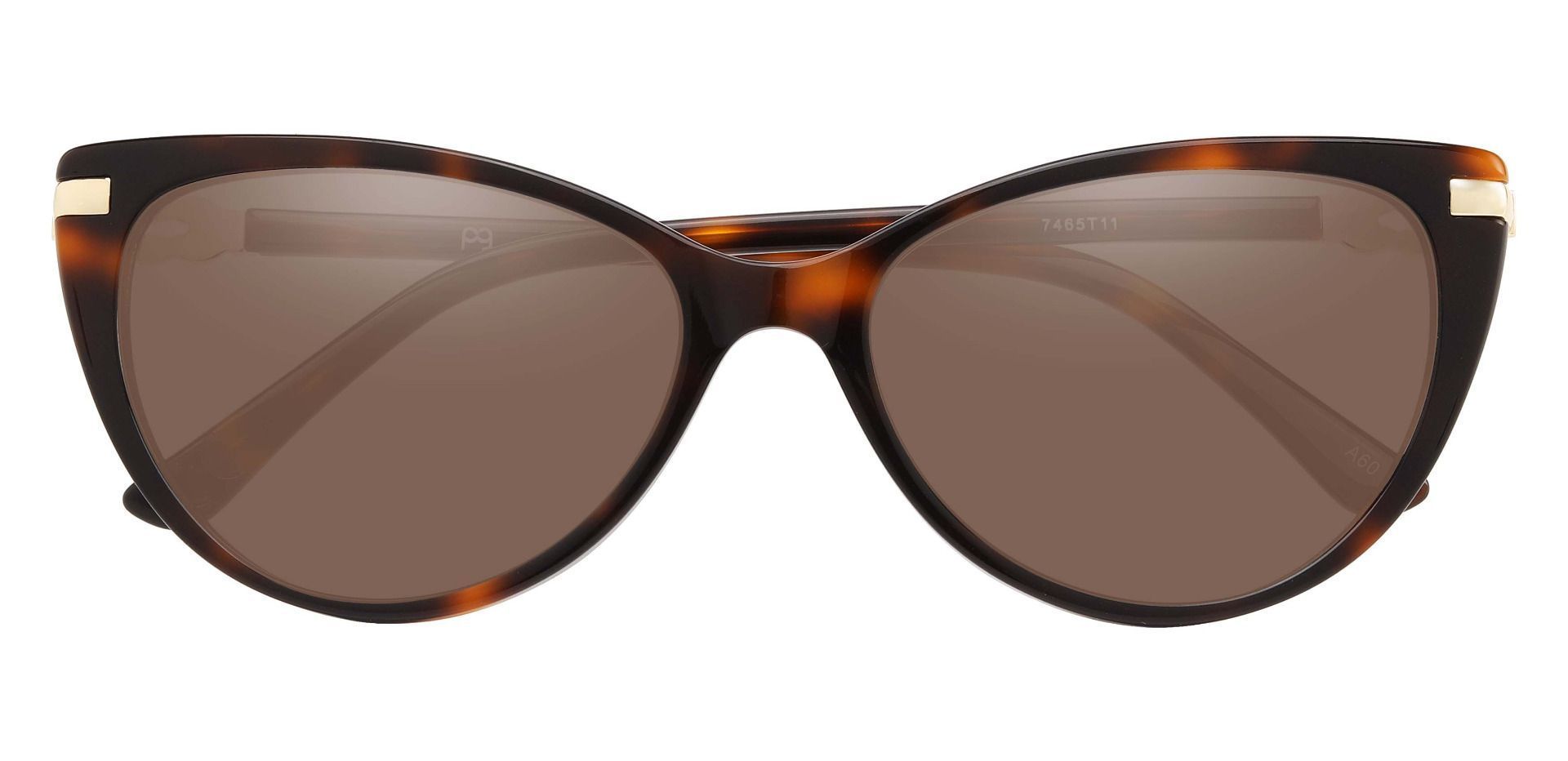 Starla Cat Eye Non-Rx Sunglasses - Tortoise Frame With Brown Lenses