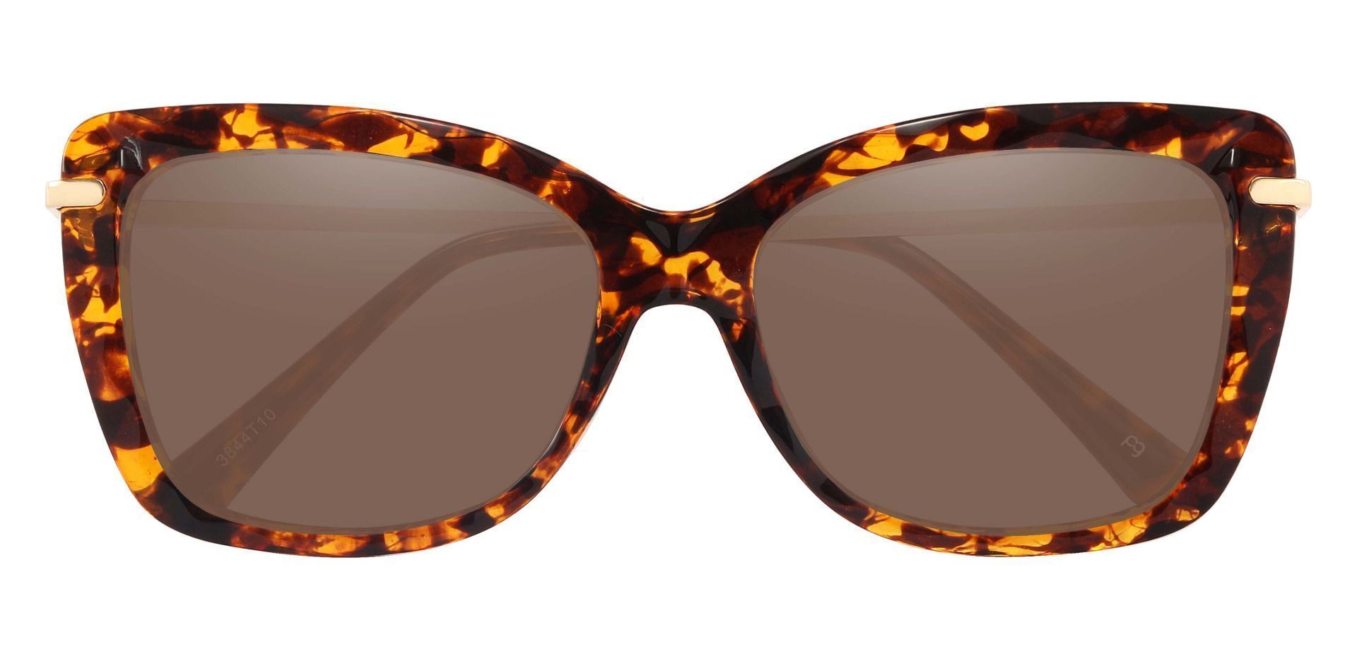 Shoshanna Rectangle Prescription Sunglasses - Tortoise Frame With Brown Lenses