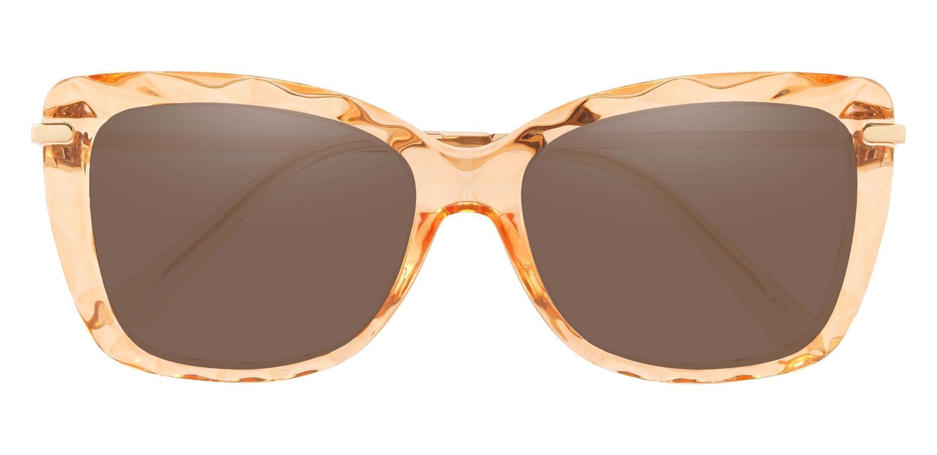 Shoshanna Rectangle Progressive Sunglasses - Brown Frame With Brown Lenses