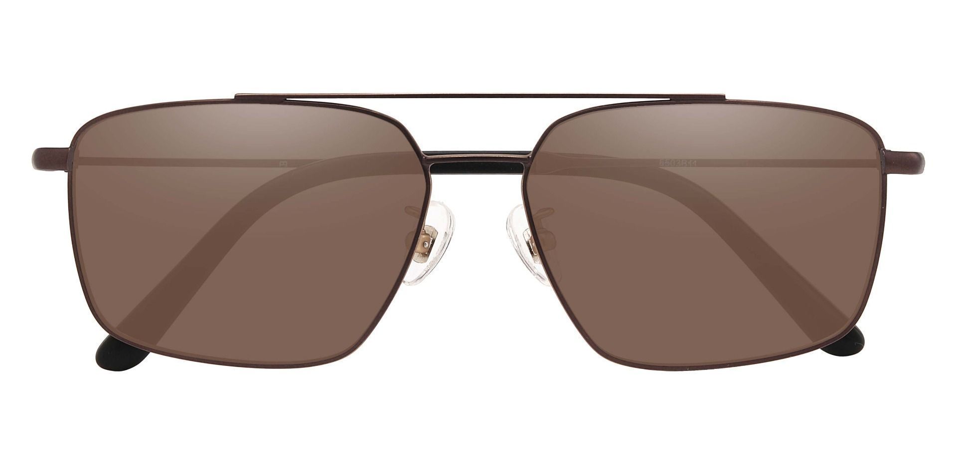 Barlow Aviator Lined Bifocal Sunglasses - Brown Frame With Brown Lenses
