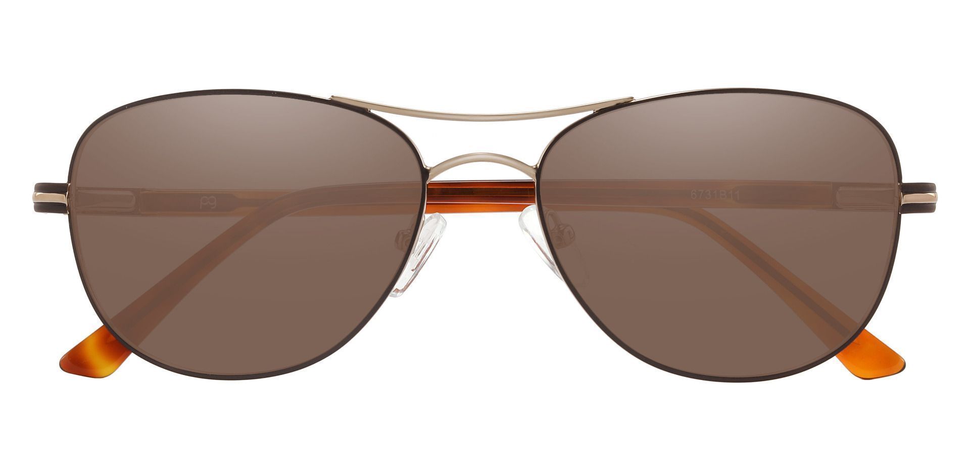 Reeves Aviator Prescription Sunglasses - Brown Frame With Brown Lenses ...