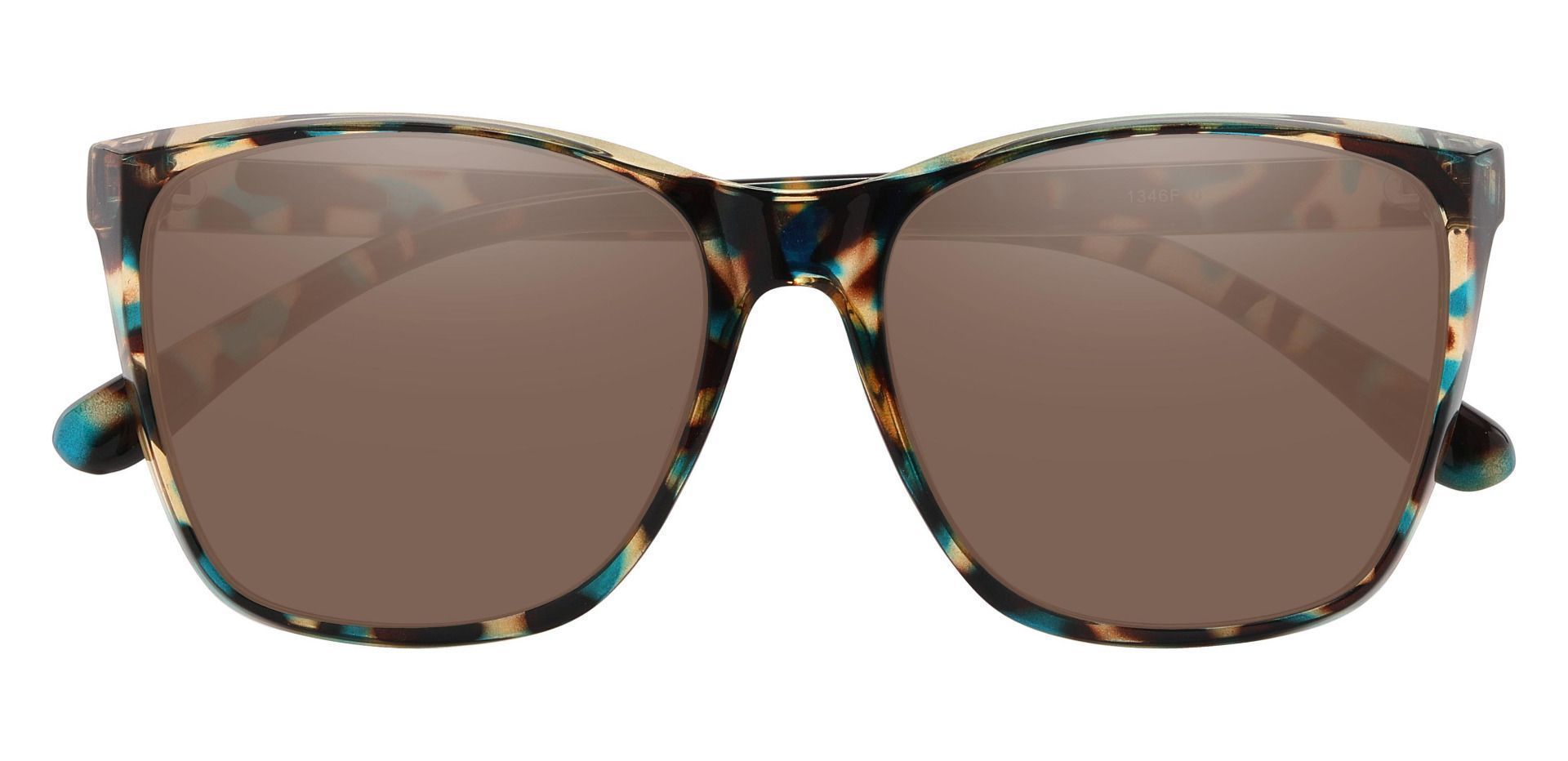 Taryn Square Prescription Sunglasses - Floral Frame With Brown Lenses