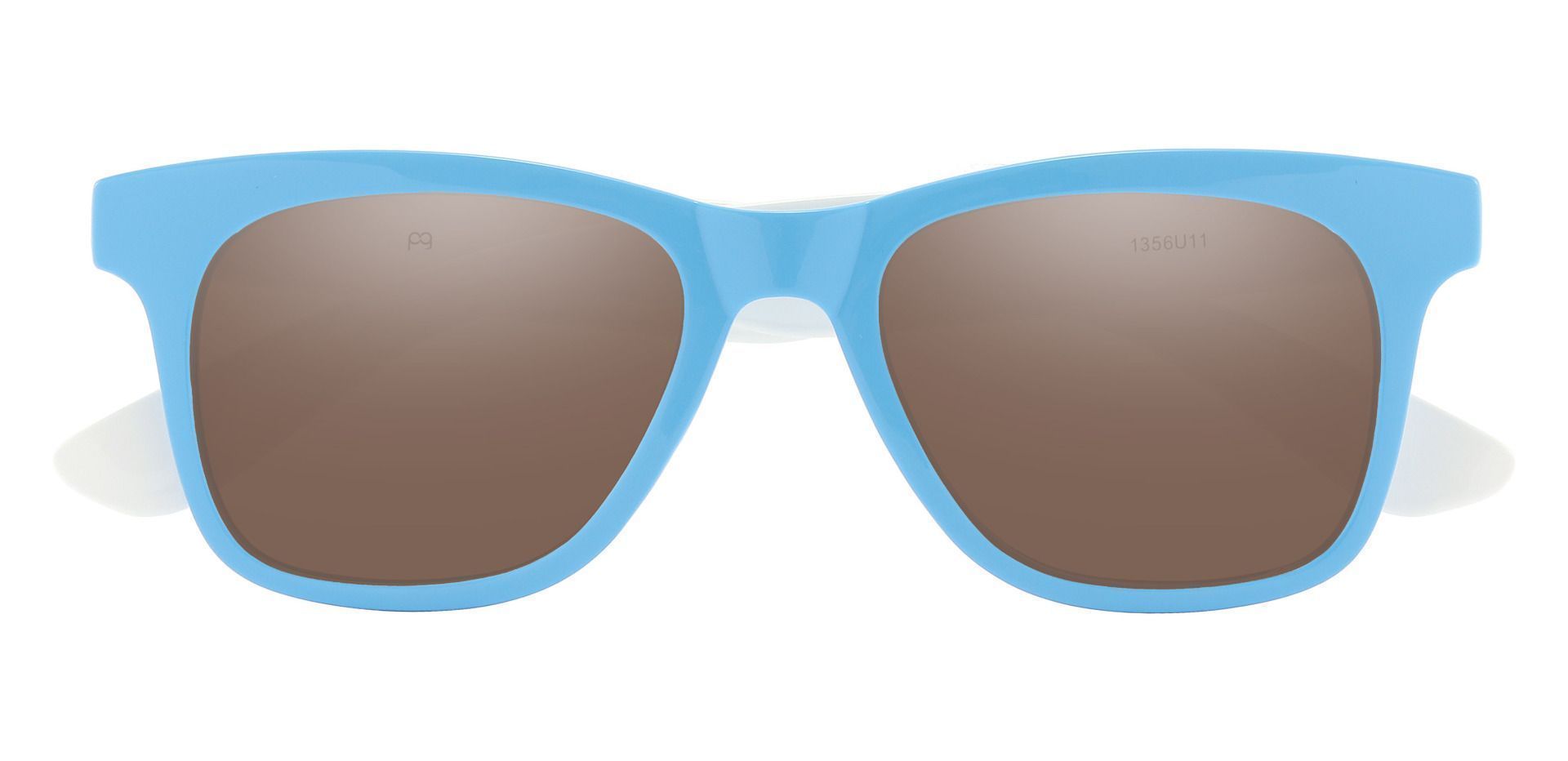 Hurley Square Progressive Sunglasses - Blue Frame With Brown Lenses ...