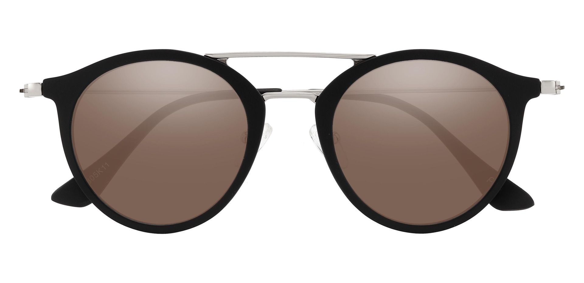 Malden Aviator Prescription Sunglasses - Black Frame With Brown Lenses