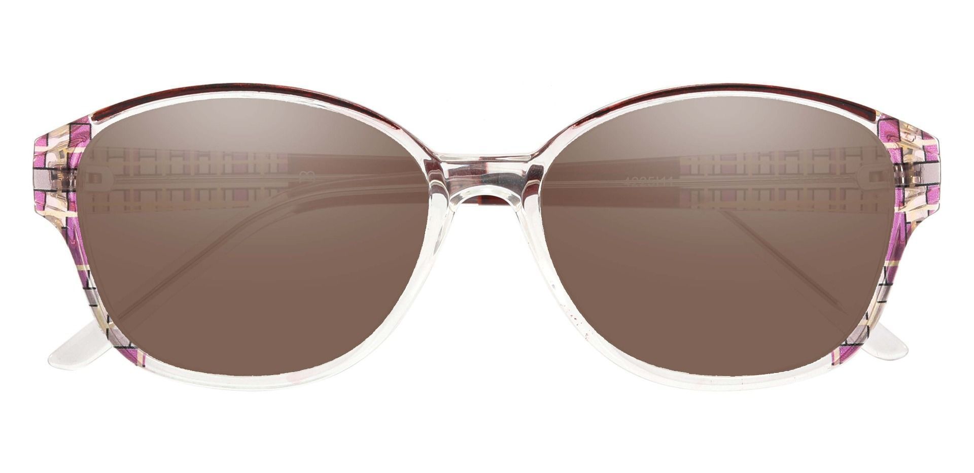 Moira Oval Lined Bifocal Sunglasses - Pink Frame With Brown Lenses