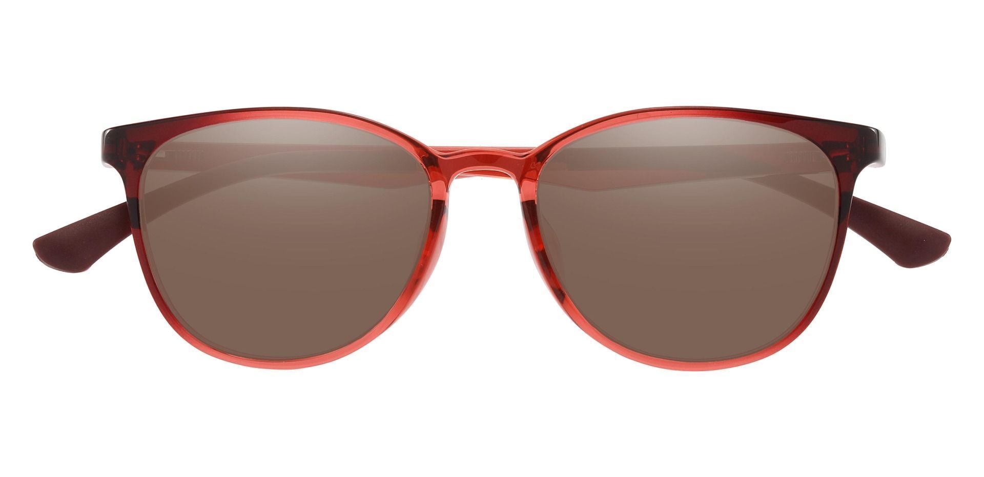 Pembroke Oval Progressive Sunglasses - Pink Frame With Brown Lenses