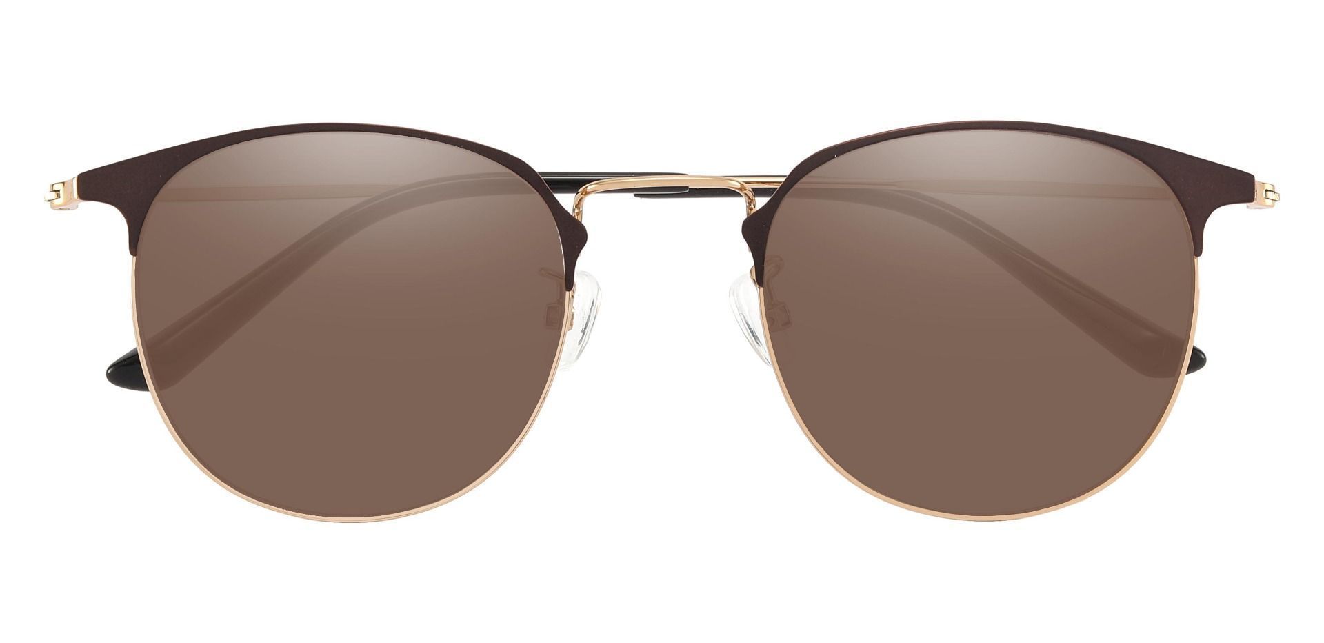Tilton Browline Non-Rx Sunglasses - Brown Frame With Brown Lenses