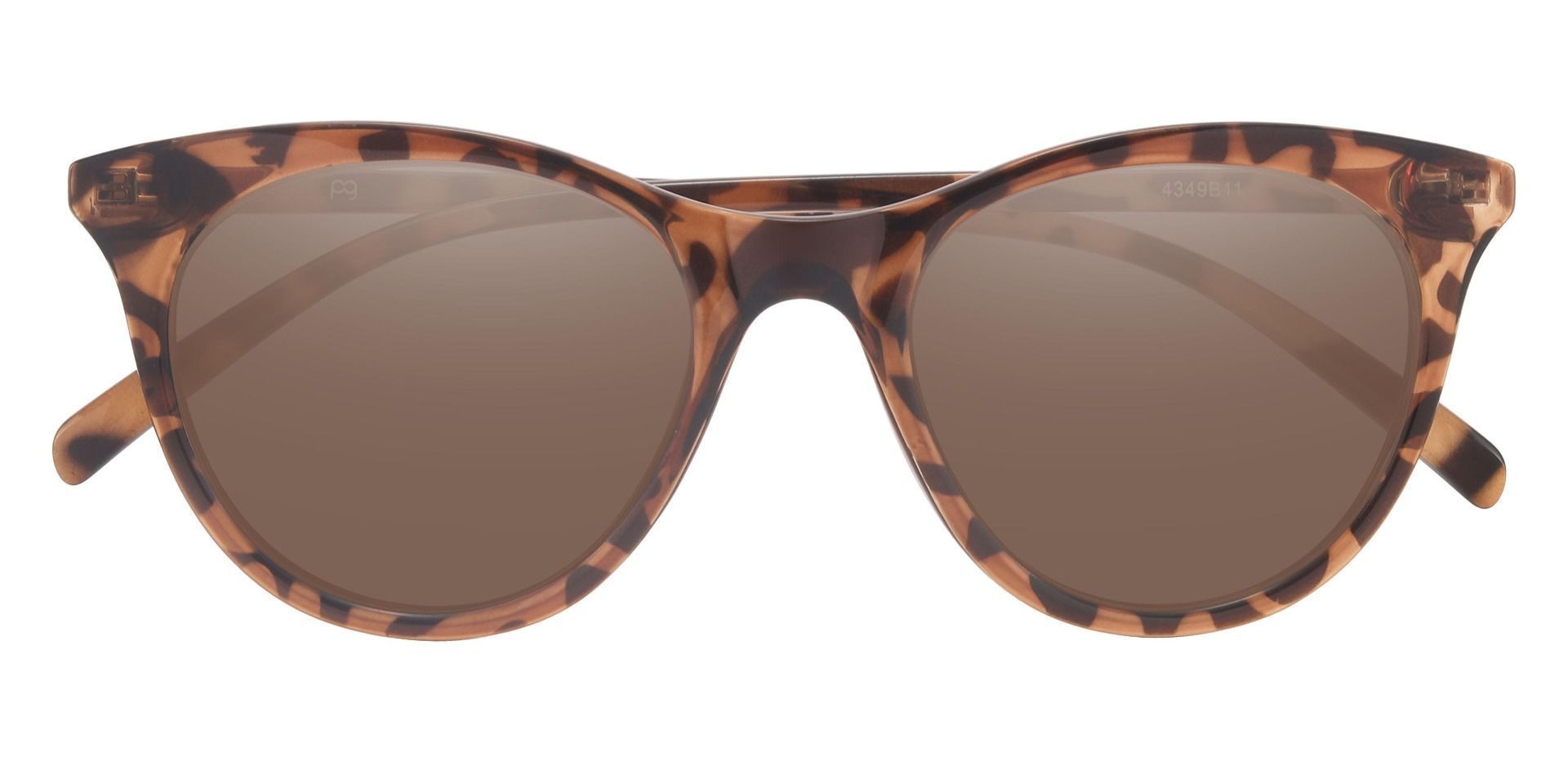 Valencia Cat Eye Prescription Sunglasses - Brown Frame With Brown Lenses