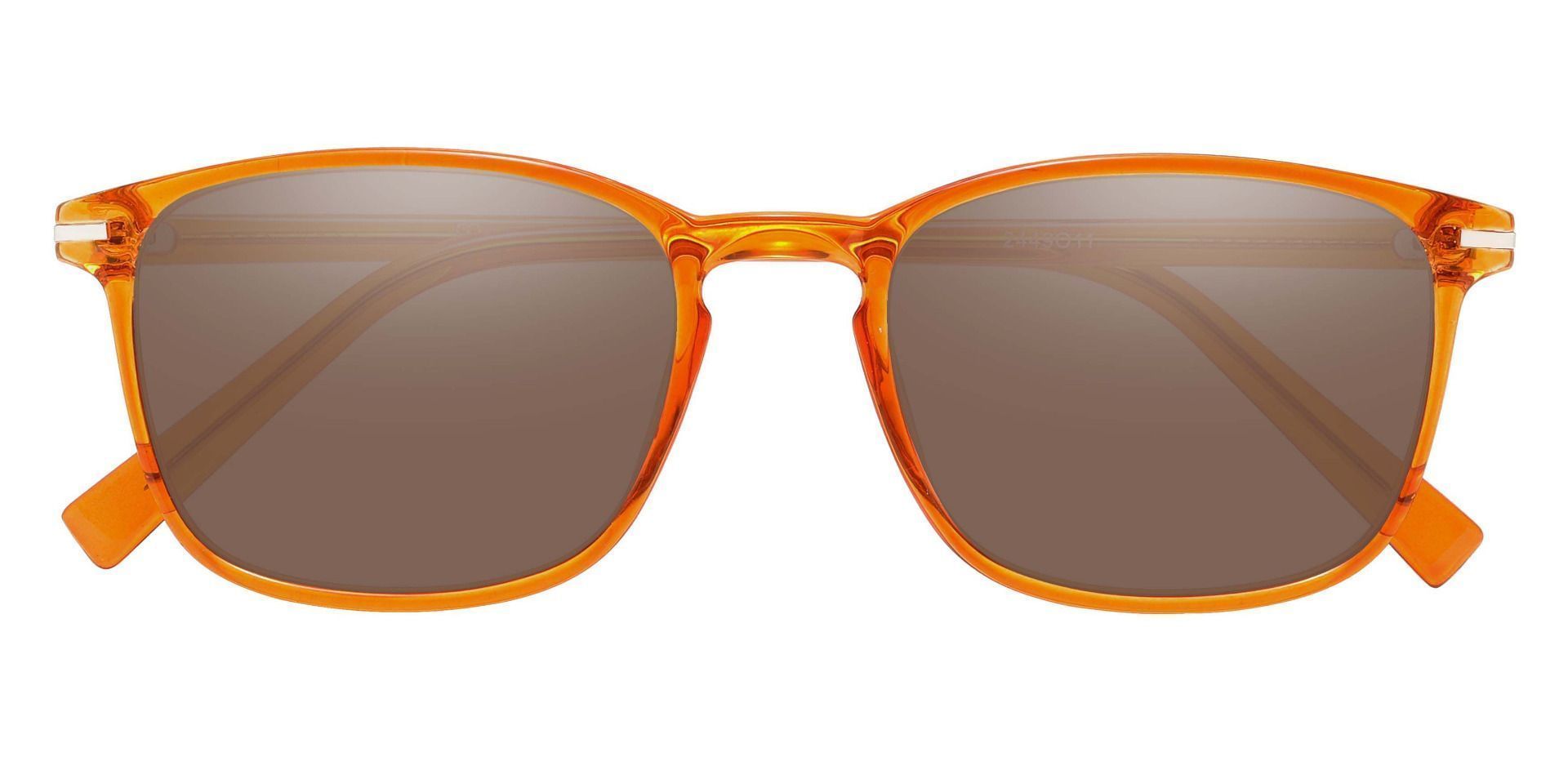 Waterig Reductor Cordelia Dumont Rectangle Progressive Sunglasses - Orange Frame With Brown Lenses |  Women's Sunglasses | Payne Glasses