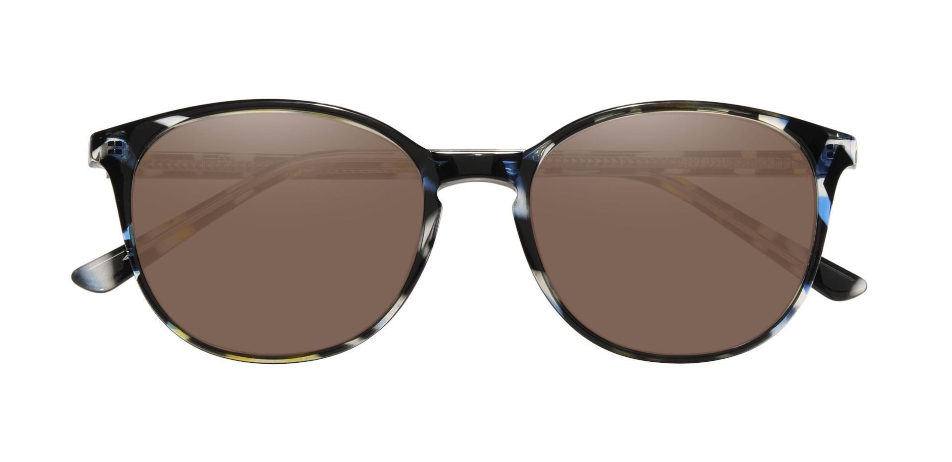 Shanley Oval Non-Rx Sunglasses - Multi Color Frame With Brown Lenses