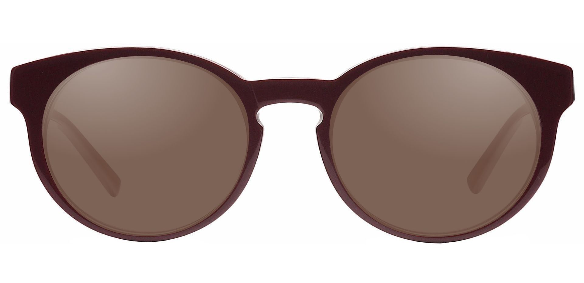 Spright Round Prescription Sunglasses -  Brown Frame With Brown Lenses