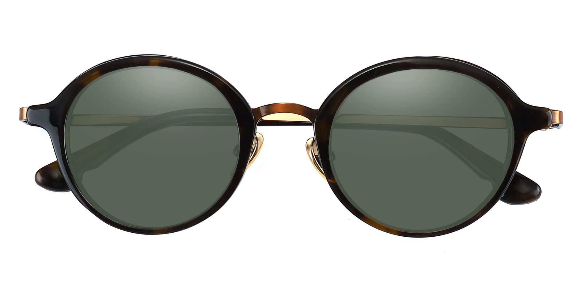 Humphrey Oval Lined Bifocal Sunglasses - Tortoise Frame With Green Lenses