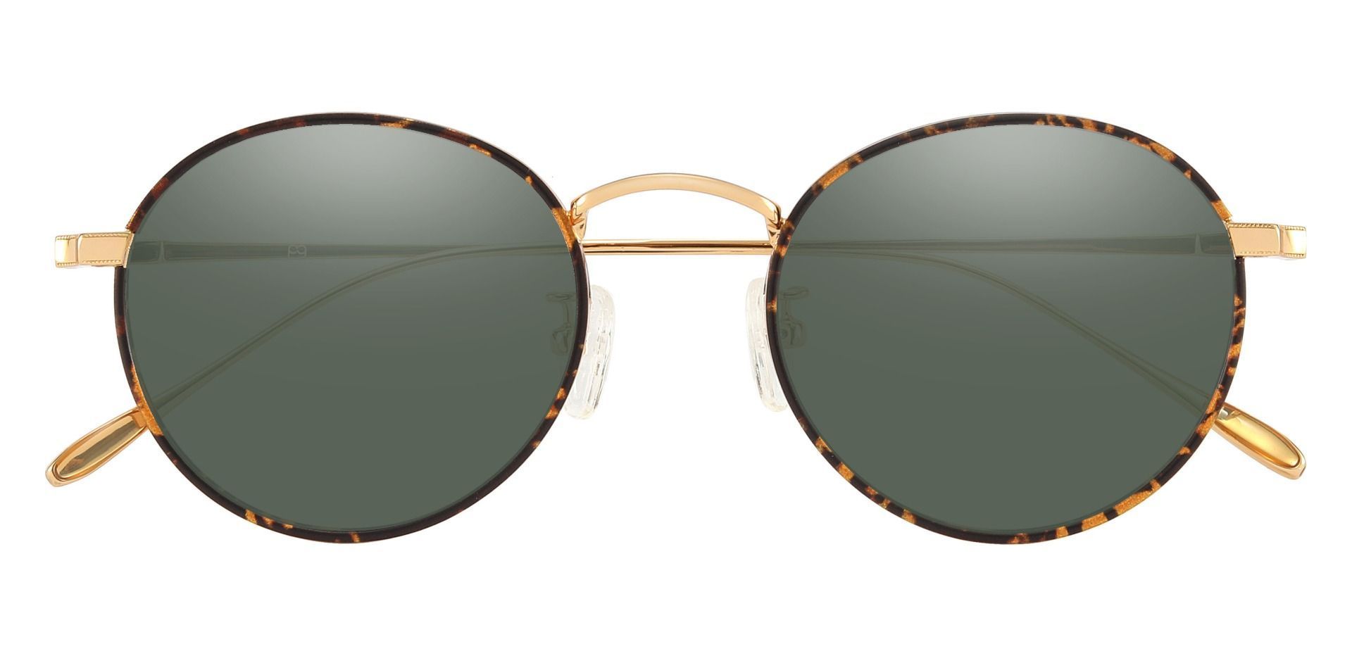 Cornwall Oval Lined Bifocal Sunglasses - Tortoise Frame With Green Lenses
