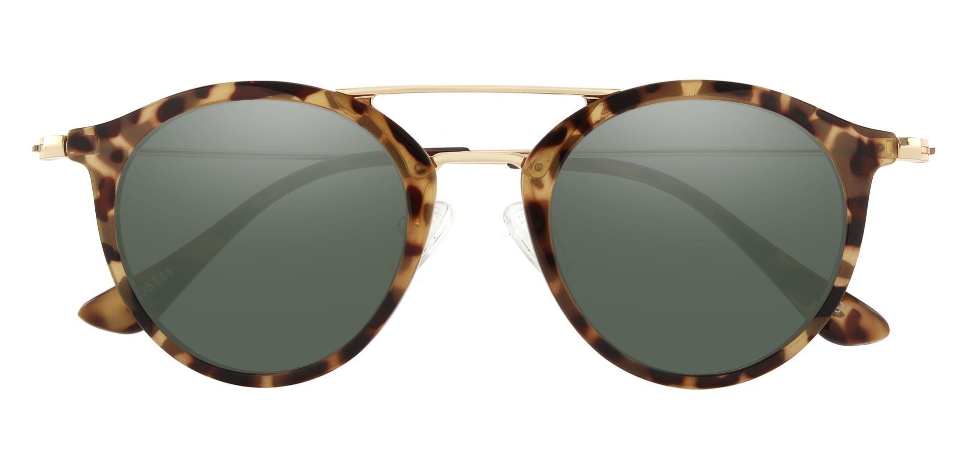 Malden Aviator Prescription Sunglasses - Tortoise Frame With Green Lenses