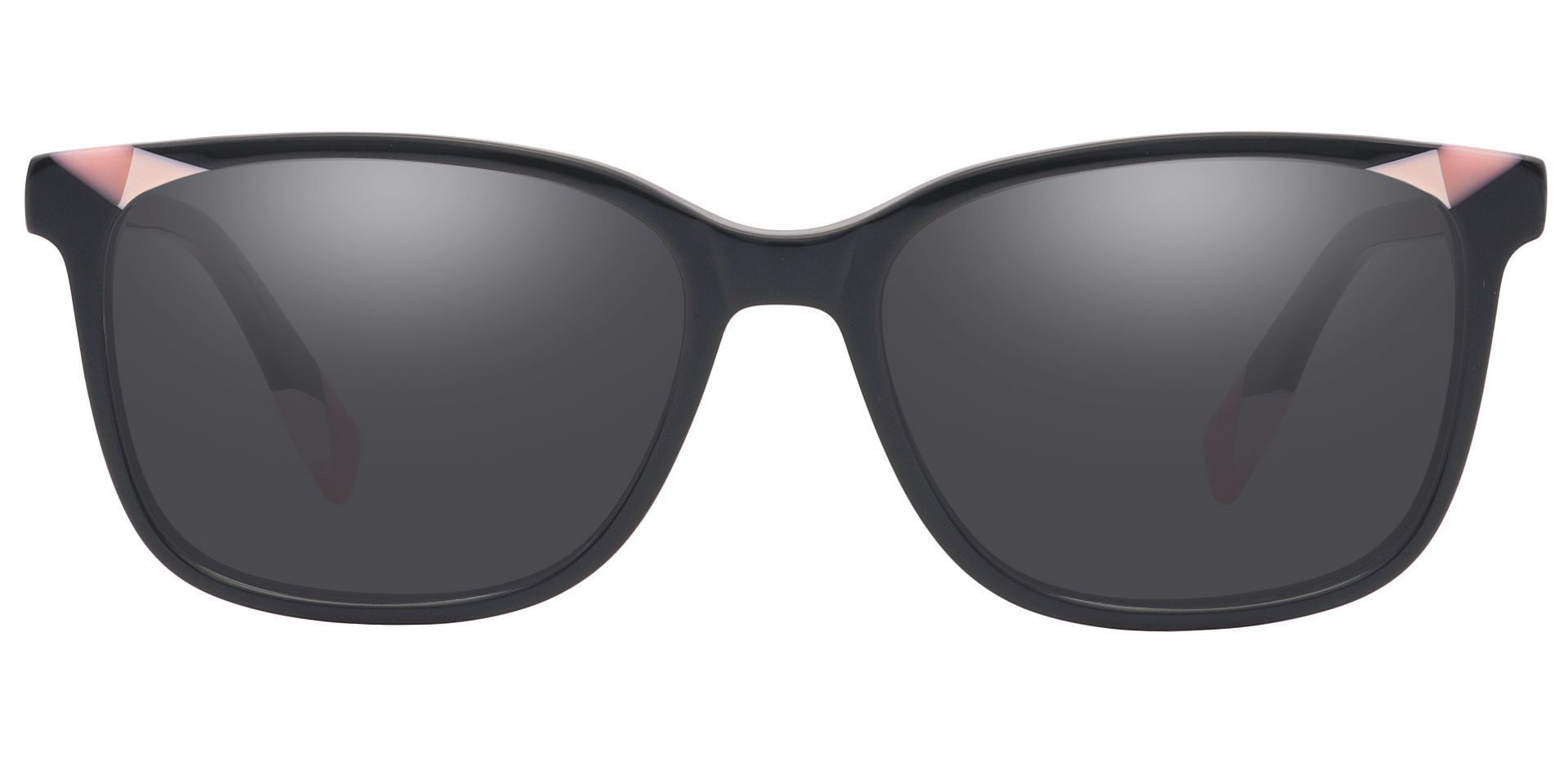 Odessa Square Prescription Sunglasses -  Pink Frame With Gray Lenses