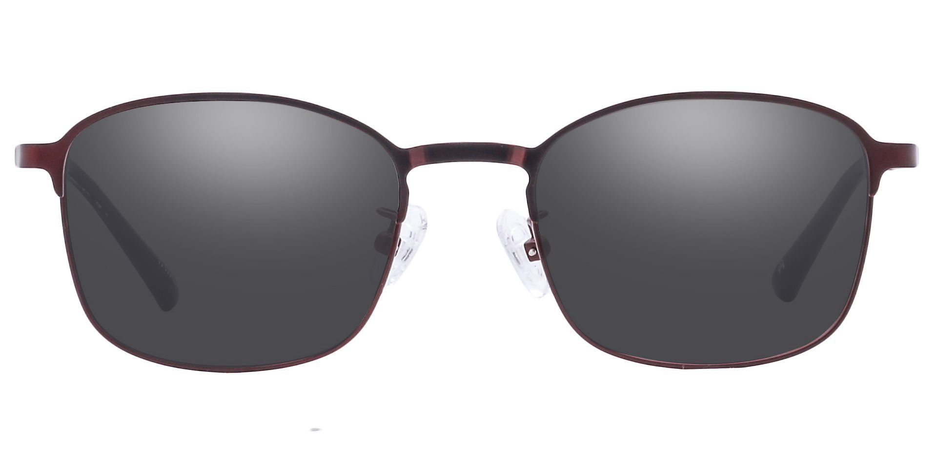 Carmen Square Prescription Sunglasses - Red Frame With Gray Lenses