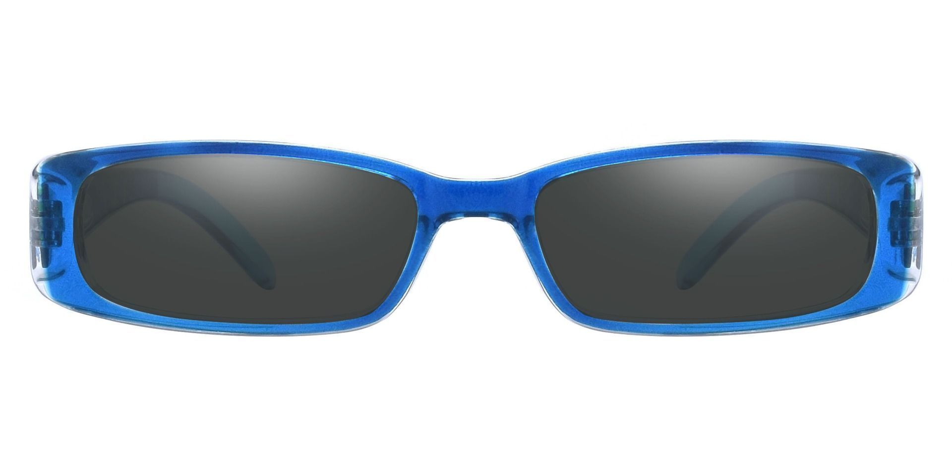 Roz Rectangle Reading Sunglasses - Blue Frame With Gray Lenses | Women ...