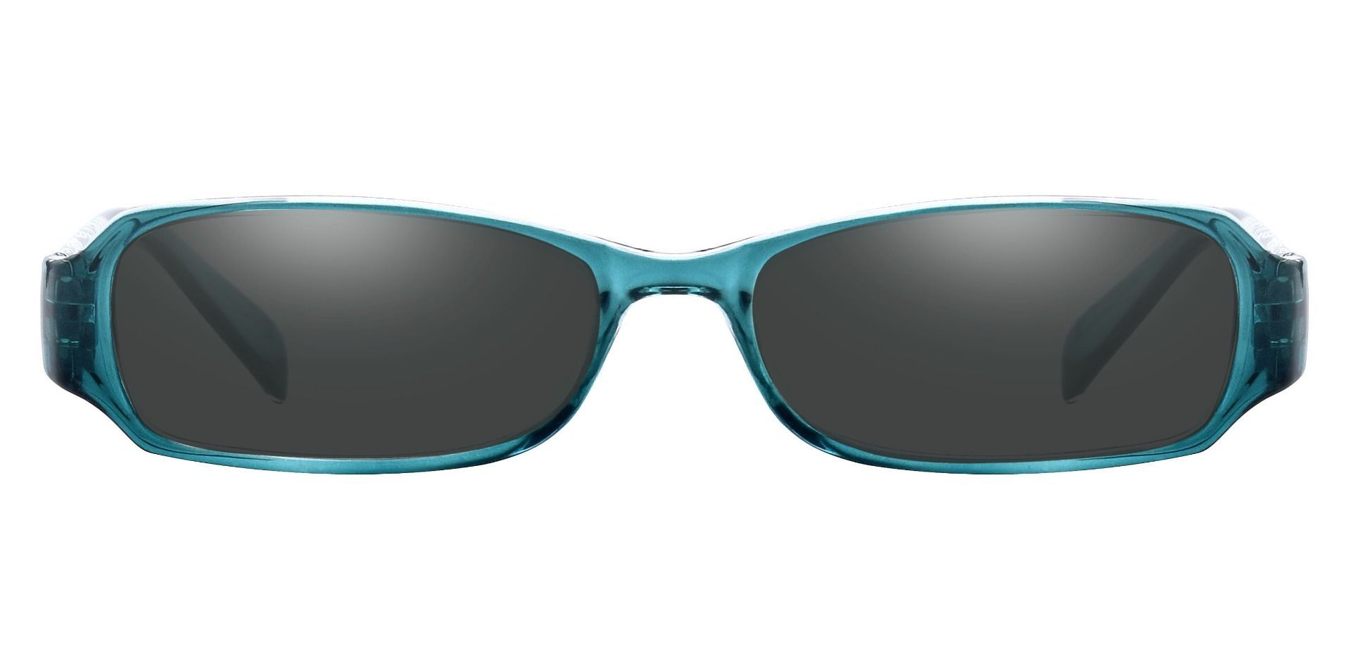 Hobart Rectangle NonRx Sunglasses Blue Frame With Gray Lenses