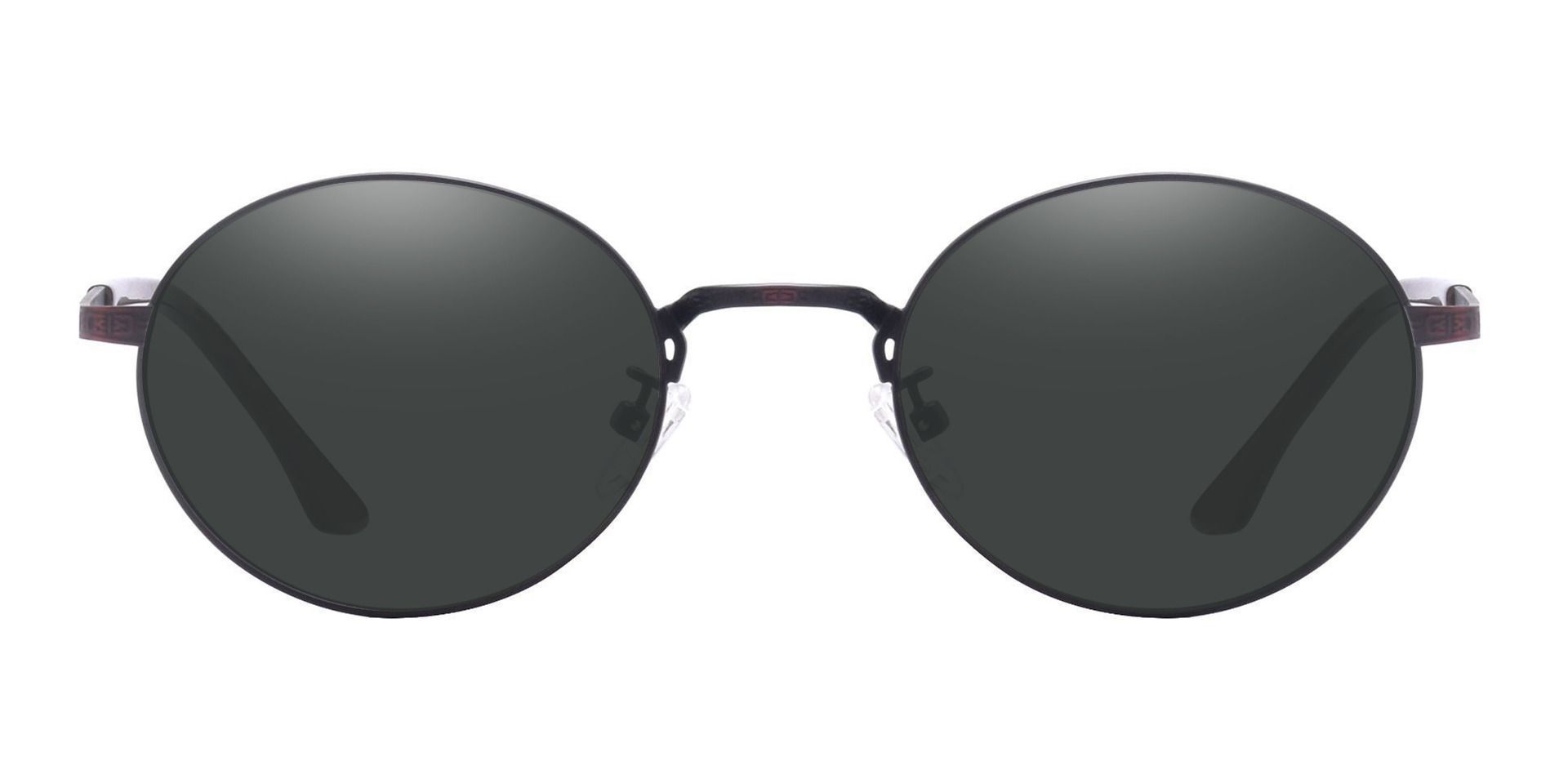 Tristan Round Prescription Sunglasses - Red Frame With Gray Lenses