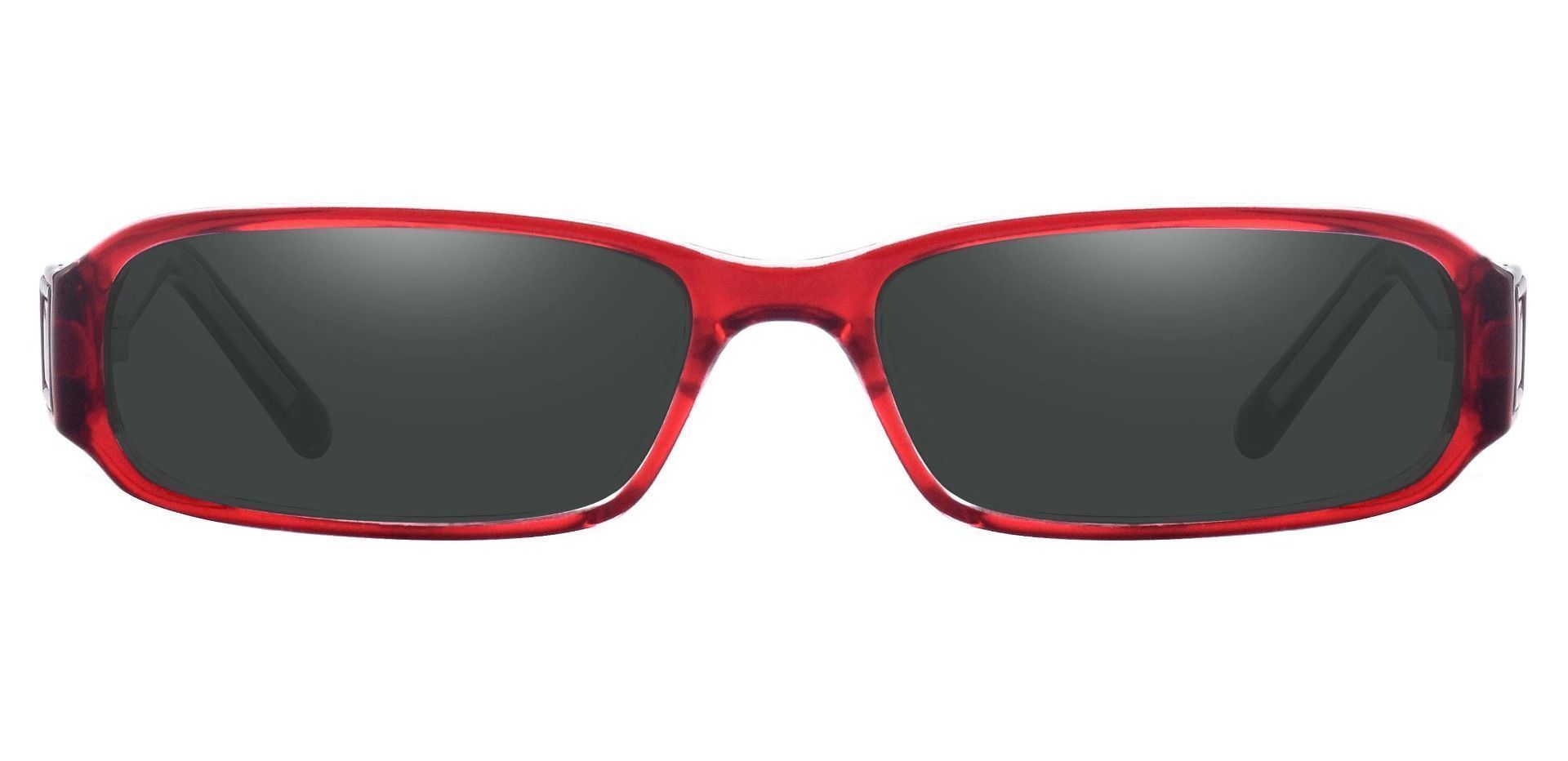 red rectangle glasses