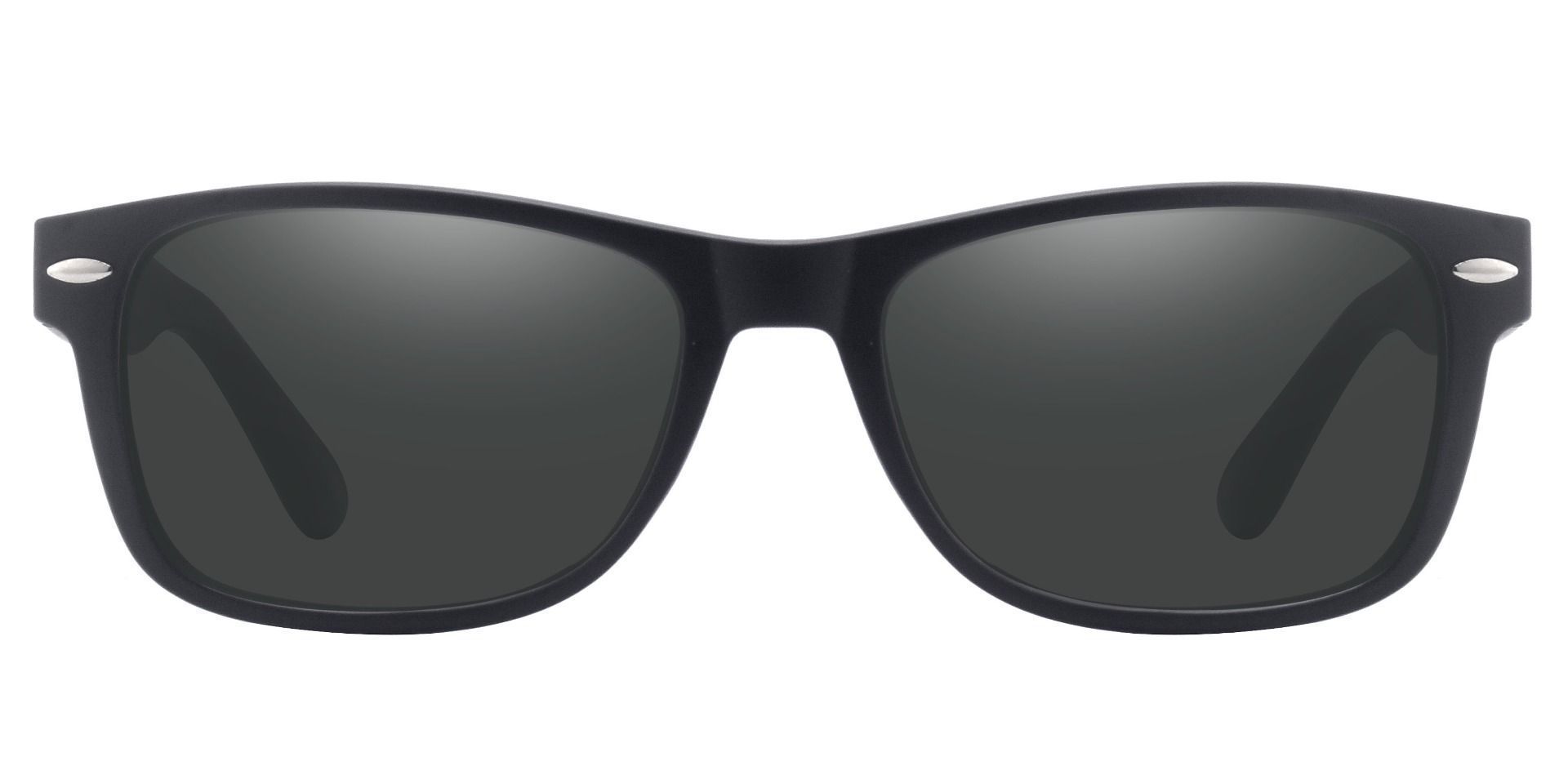Kent Rectangle Non-Rx Sunglasses - Black Frame With Gray Lenses