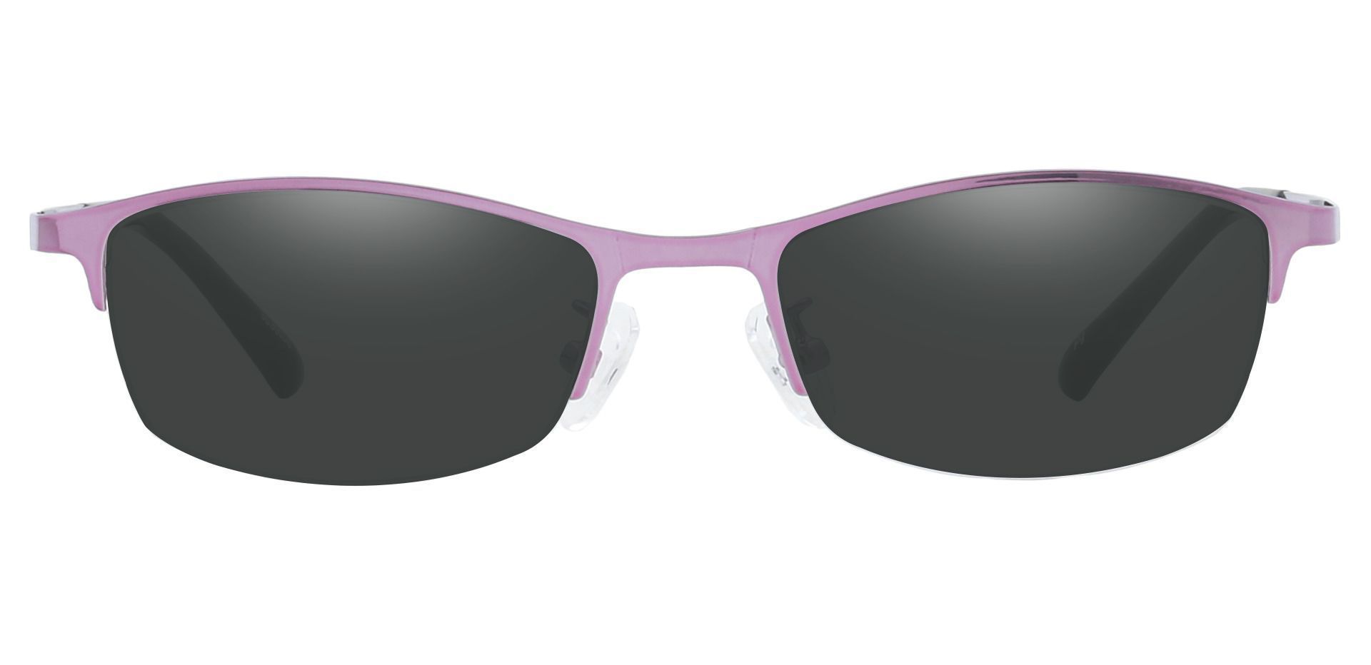 Eliza Rectangle Non-Rx Sunglasses -  Pink Frame With Gray Lenses