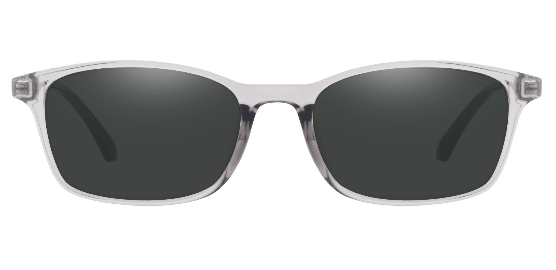 Mira Rectangle Prescription Sunglasses Gray Frame With Gray Lenses