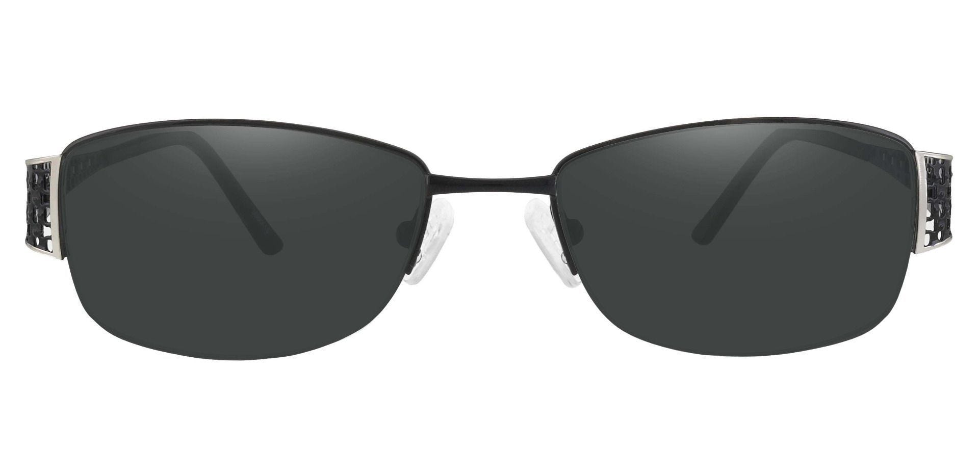 Alba Oval Black Progressive Sunglasses