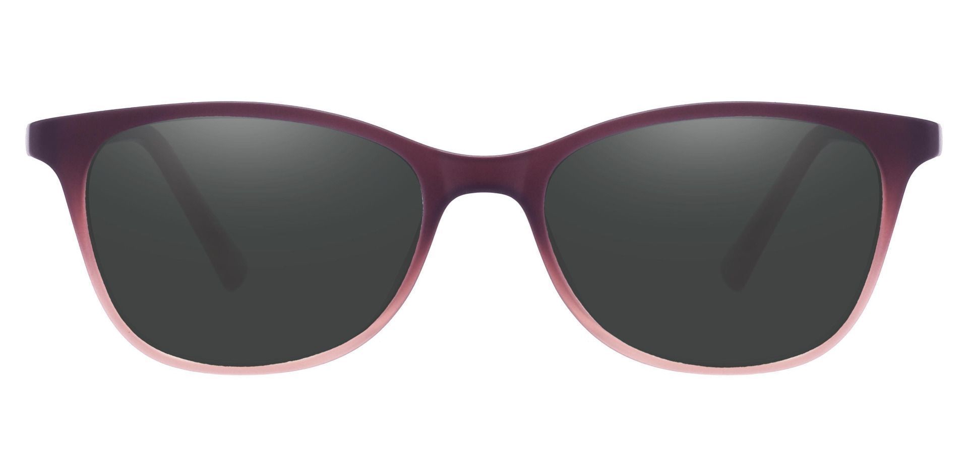 Sasha Classic Square Prescription Sunglasses - Red Frame With Gray Lenses