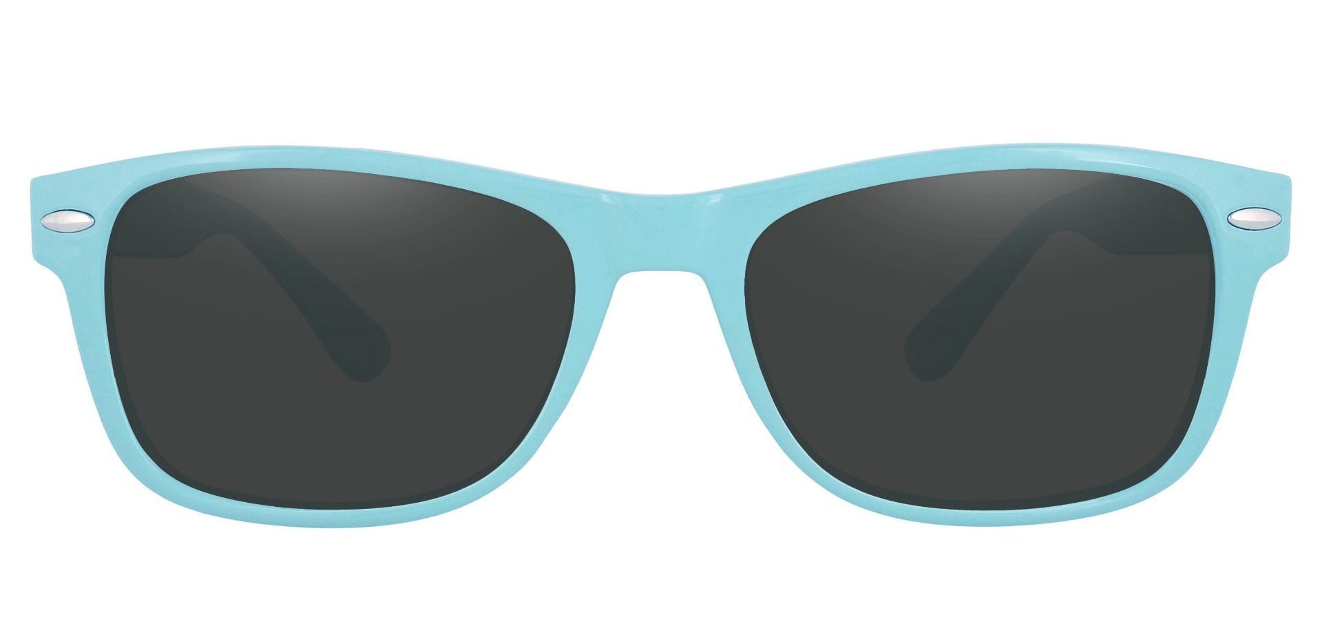 Kent Rectangle Prescription Sunglasses - Blue Frame With Gray Lenses