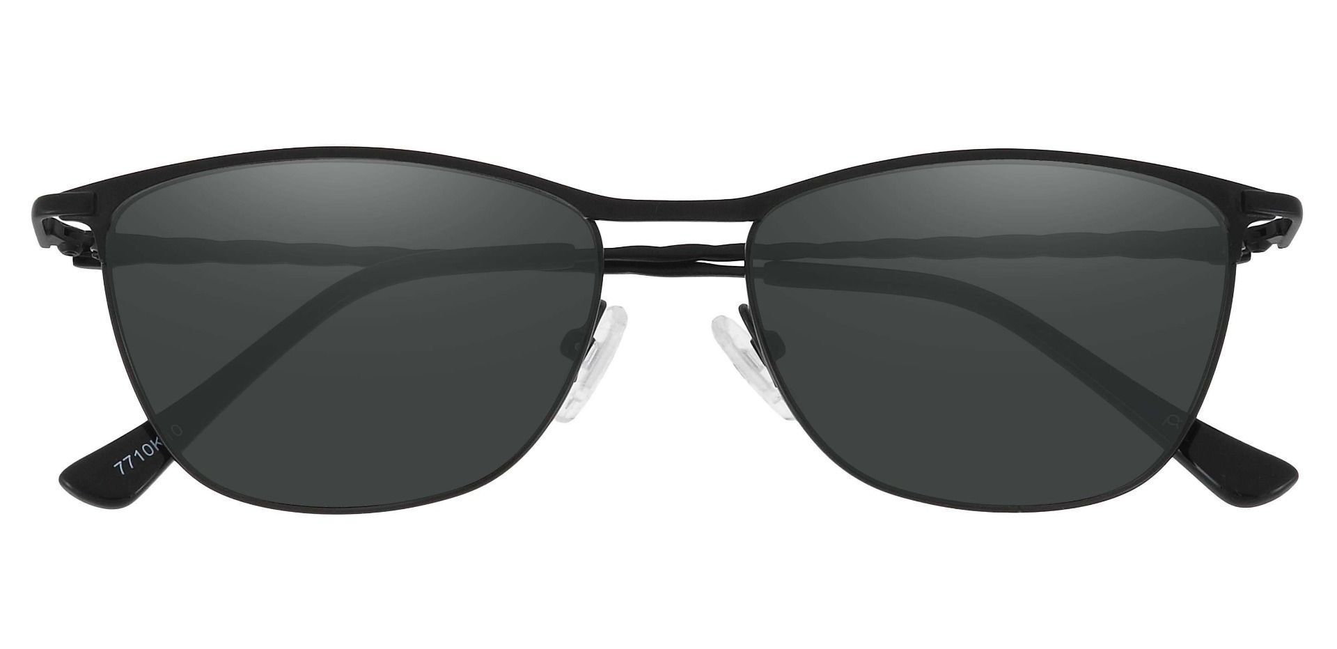 Andrea Cat Eye Progressive Sunglasses - Black Frame With Gray Lenses