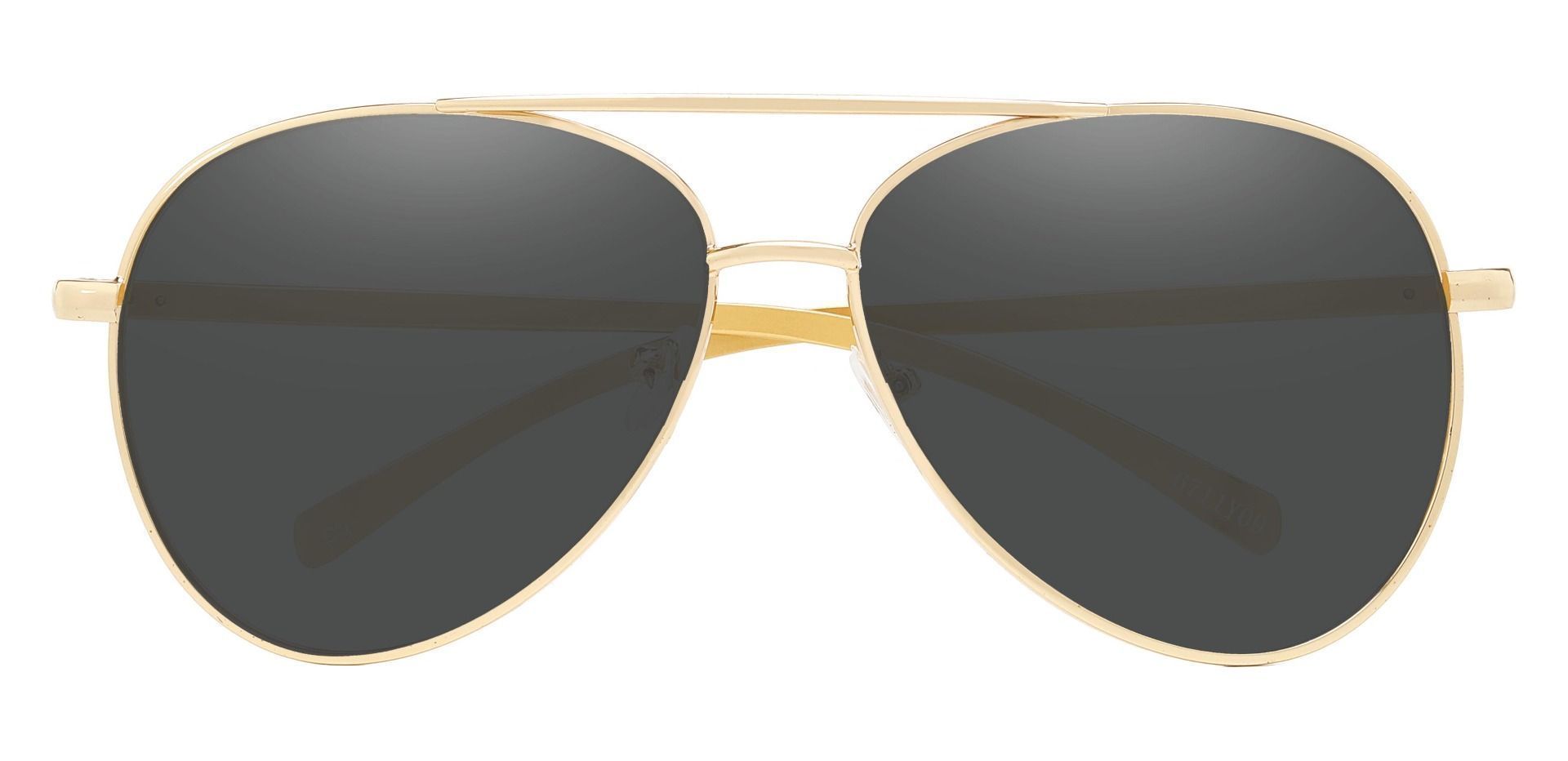 Marius Aviator Reading Sunglasses - Gold Frame With Gray Lenses