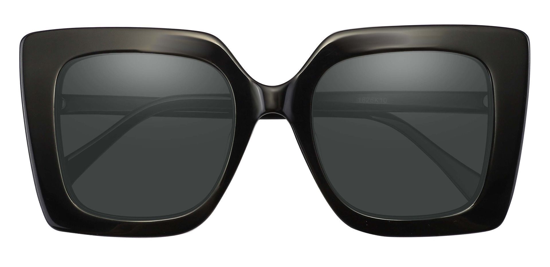 Rowland Square Progressive Sunglasses - Black Frame With Gray Lenses