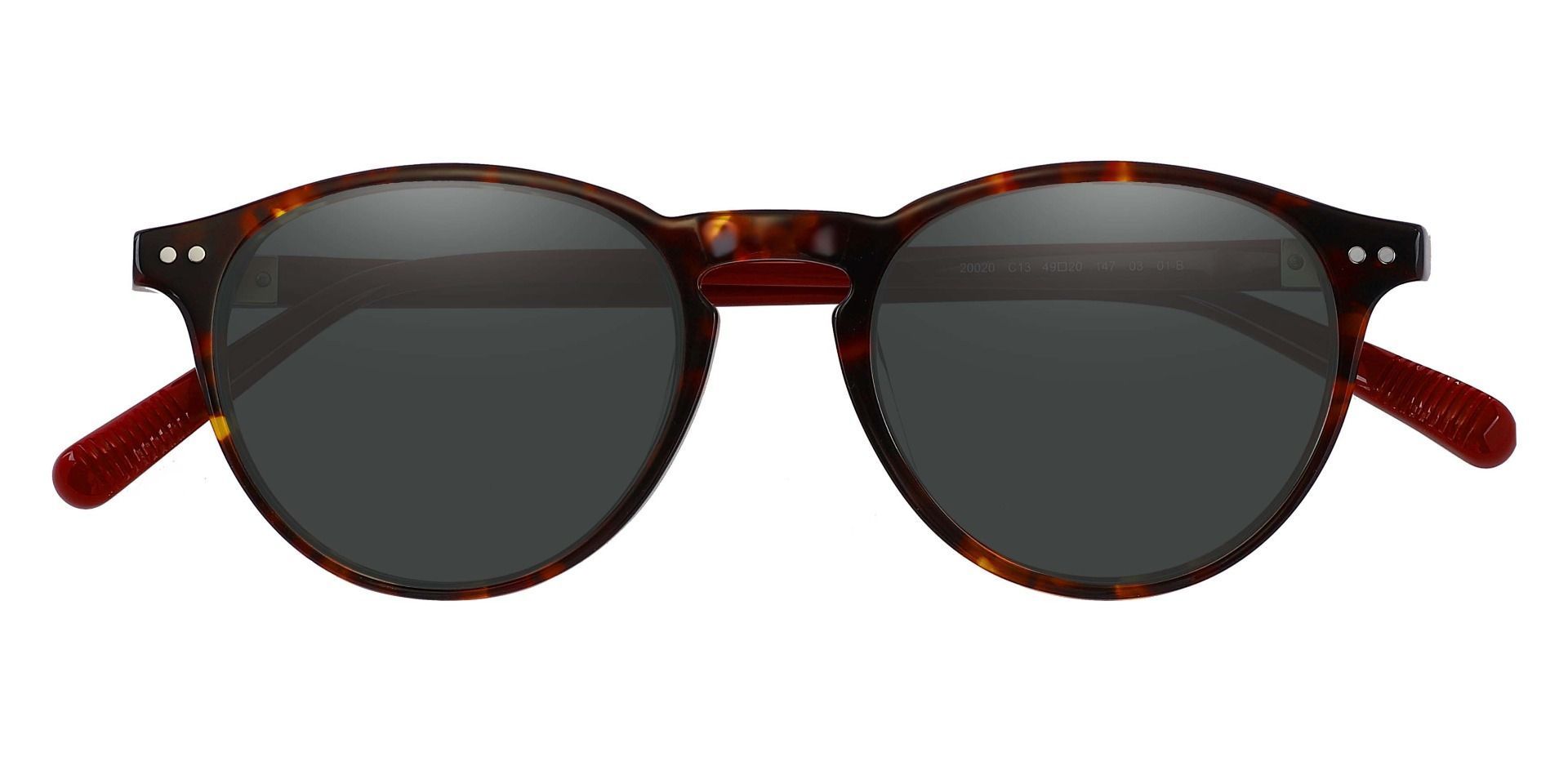 Monarch Oval Prescription Sunglasses - Tortoise Frame With Gray Lenses