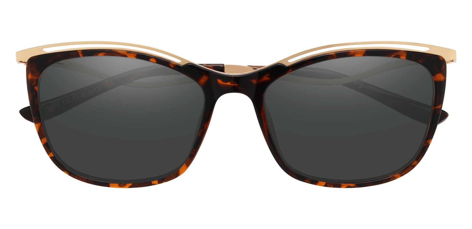 Enola Cat Eye Non-Rx Sunglasses - Tortoise Frame With Gray Lenses