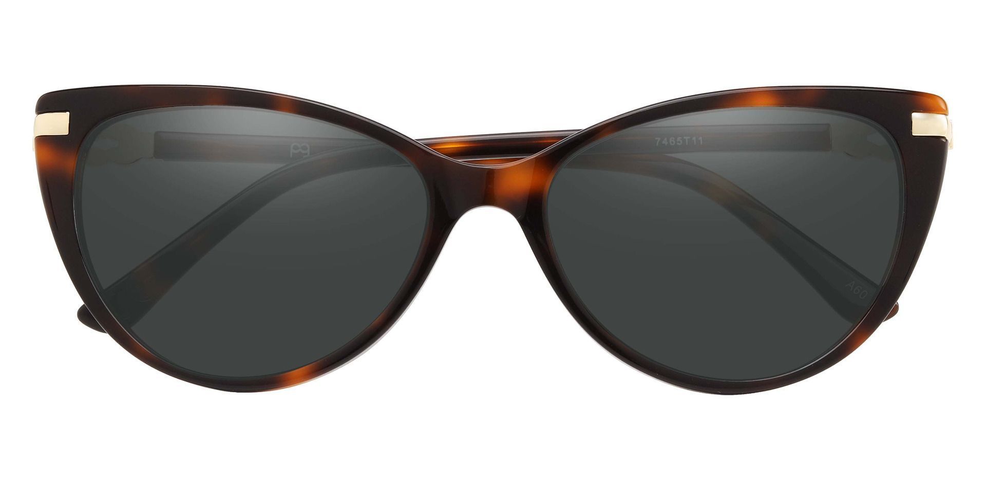 Starla Cat Eye Lined Bifocal Sunglasses - Tortoise Frame With Gray Lenses