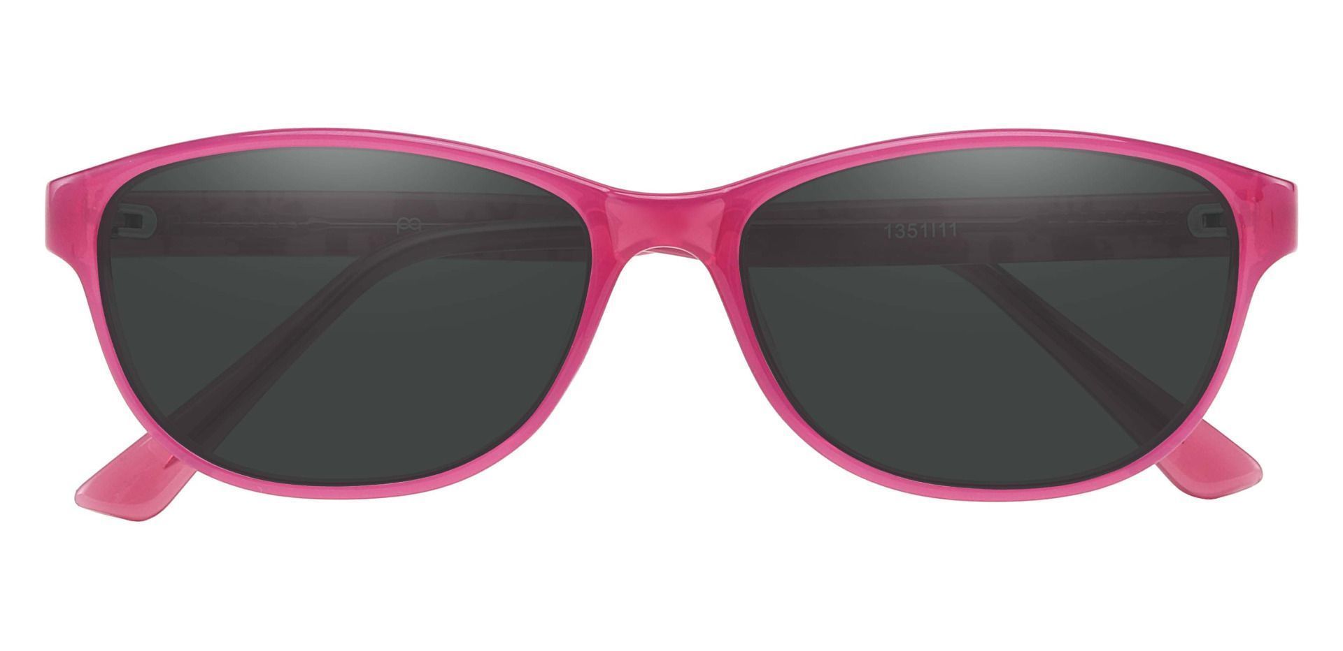 Patsy Oval Lined Bifocal Sunglasses - Pink Frame With Gray Lenses