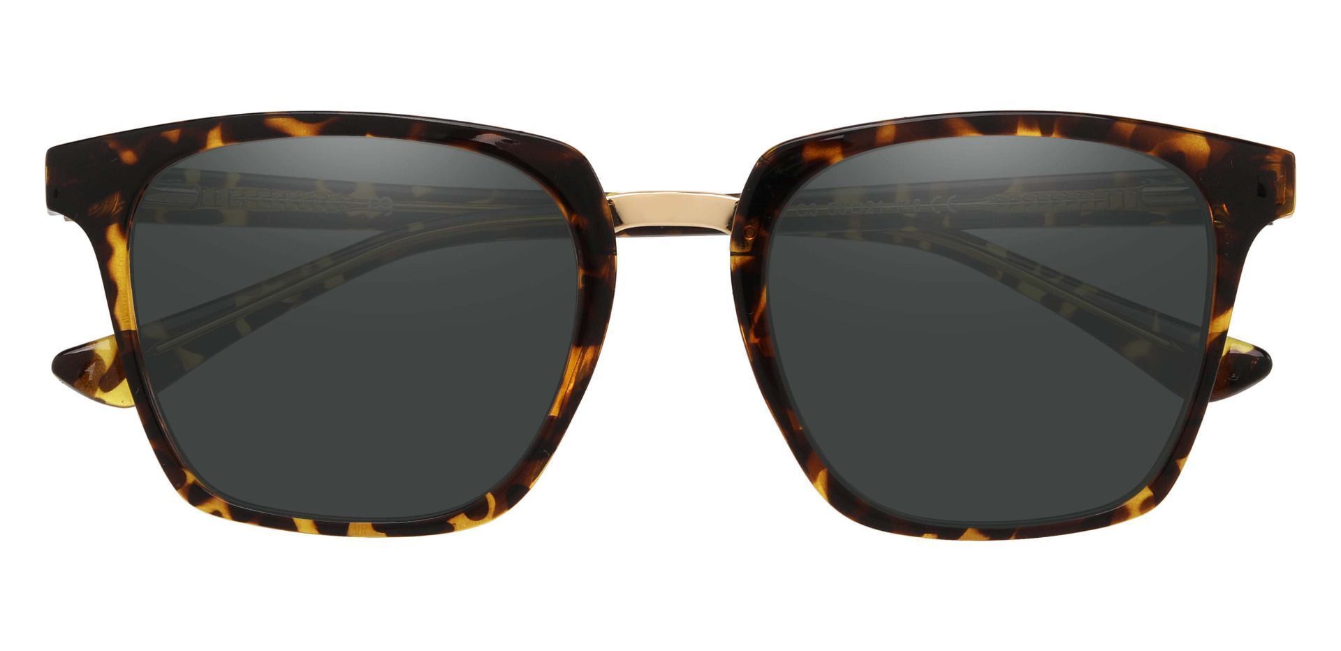 Delta Square Reading Sunglasses - Tortoise Frame With Gray Lenses