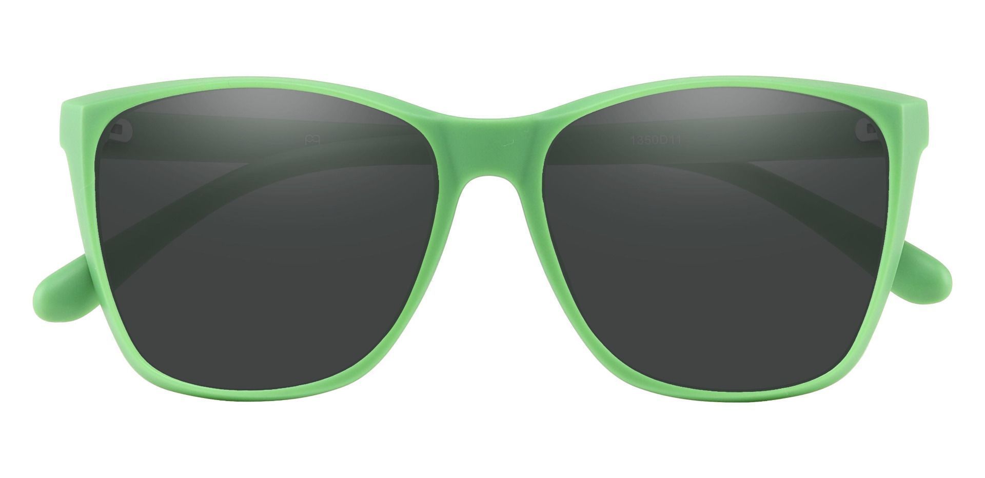 Hickory Square Non-Rx Sunglasses - Green Frame With Gray Lenses