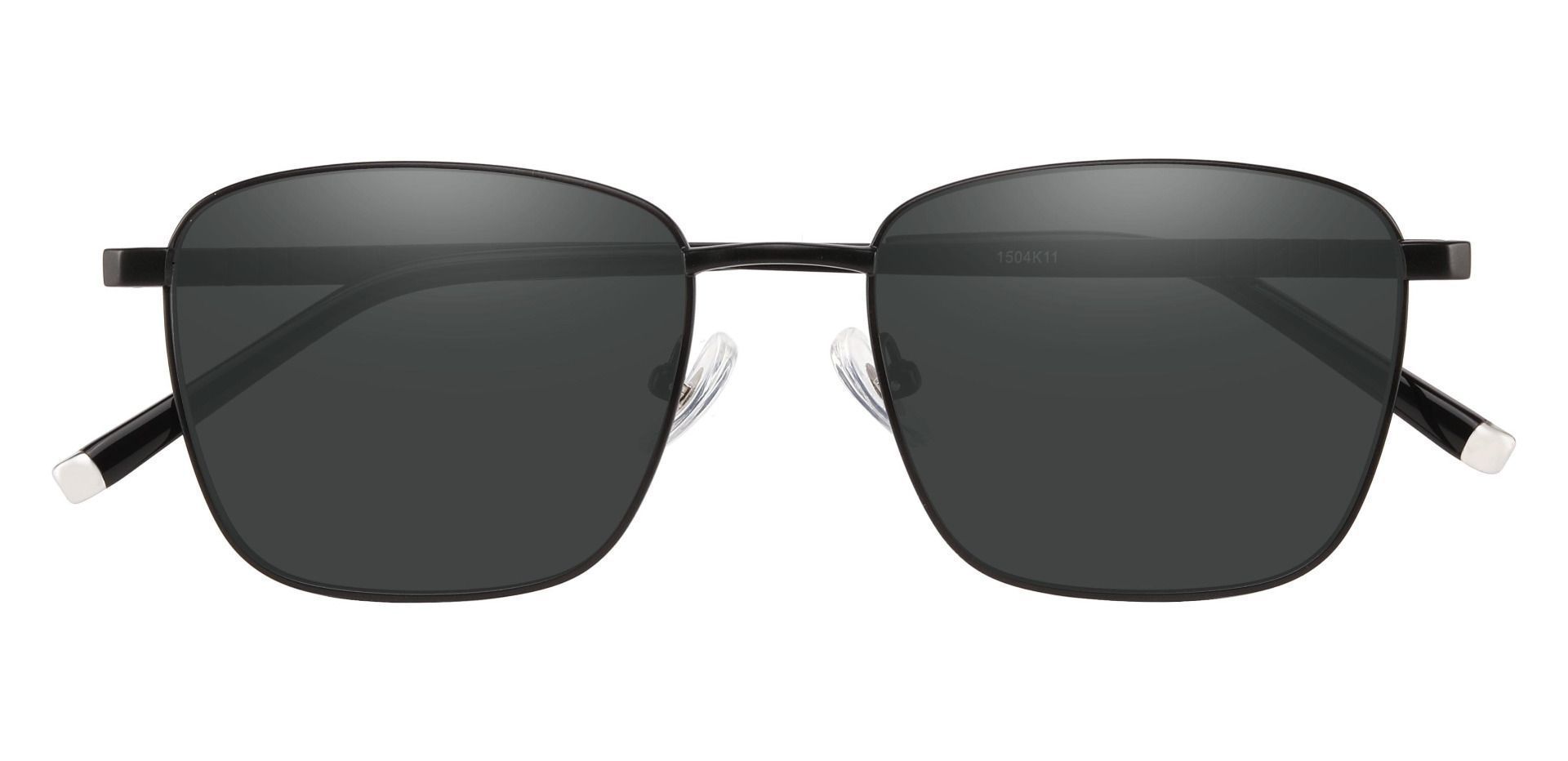 May Square Reading Sunglasses - Black Frame With Gray Lenses