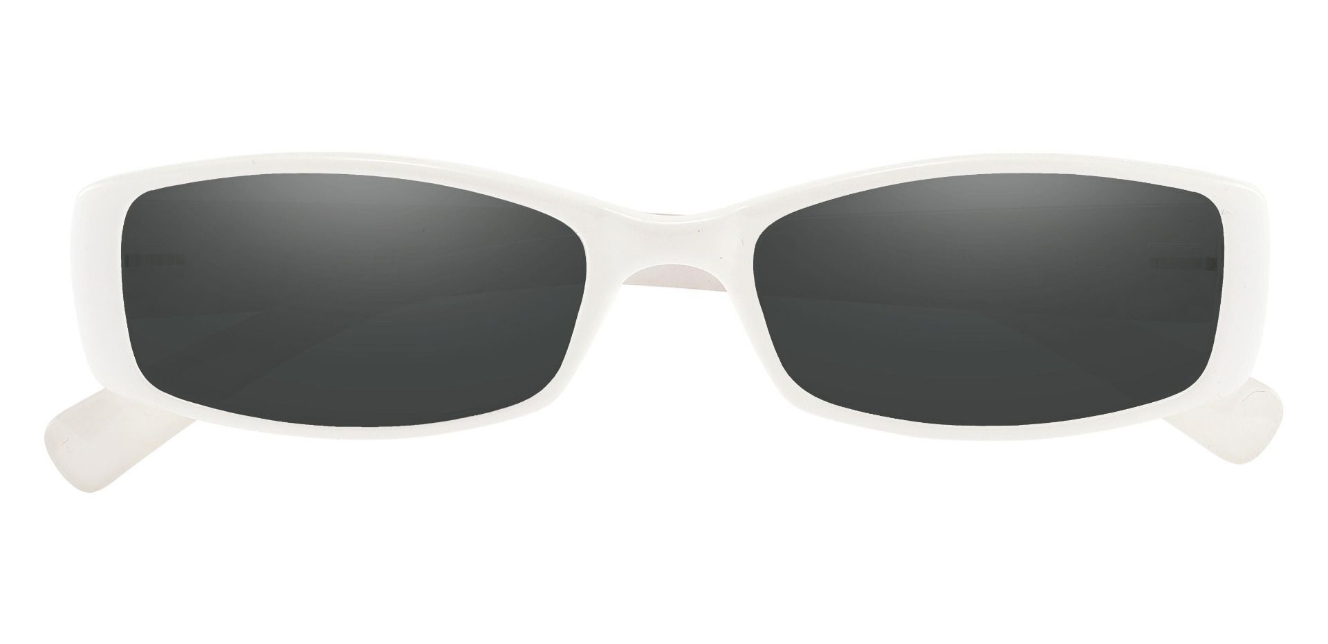 Medora Rectangle Non-Rx Sunglasses - White Frame With Gray Lenses