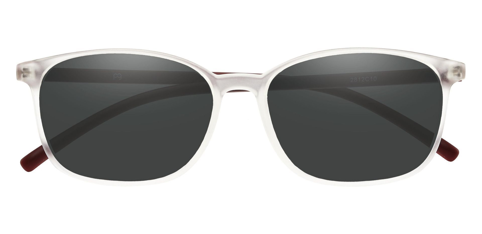 Onyx Square Prescription Sunglasses - Clear Frame With Gray Lenses