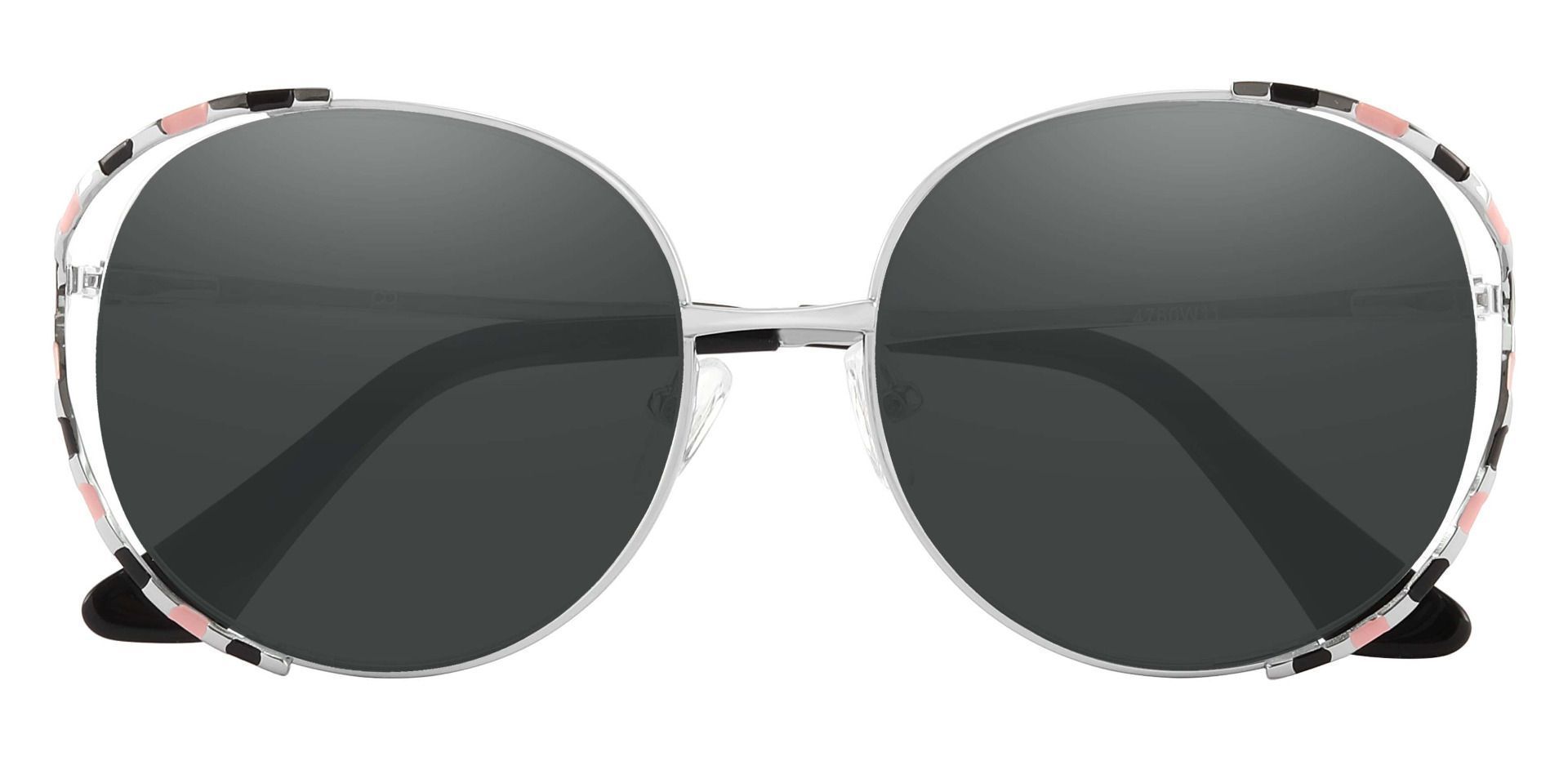 Dorothy Oval Non-Rx Sunglasses - Black Frame With Gray Lenses