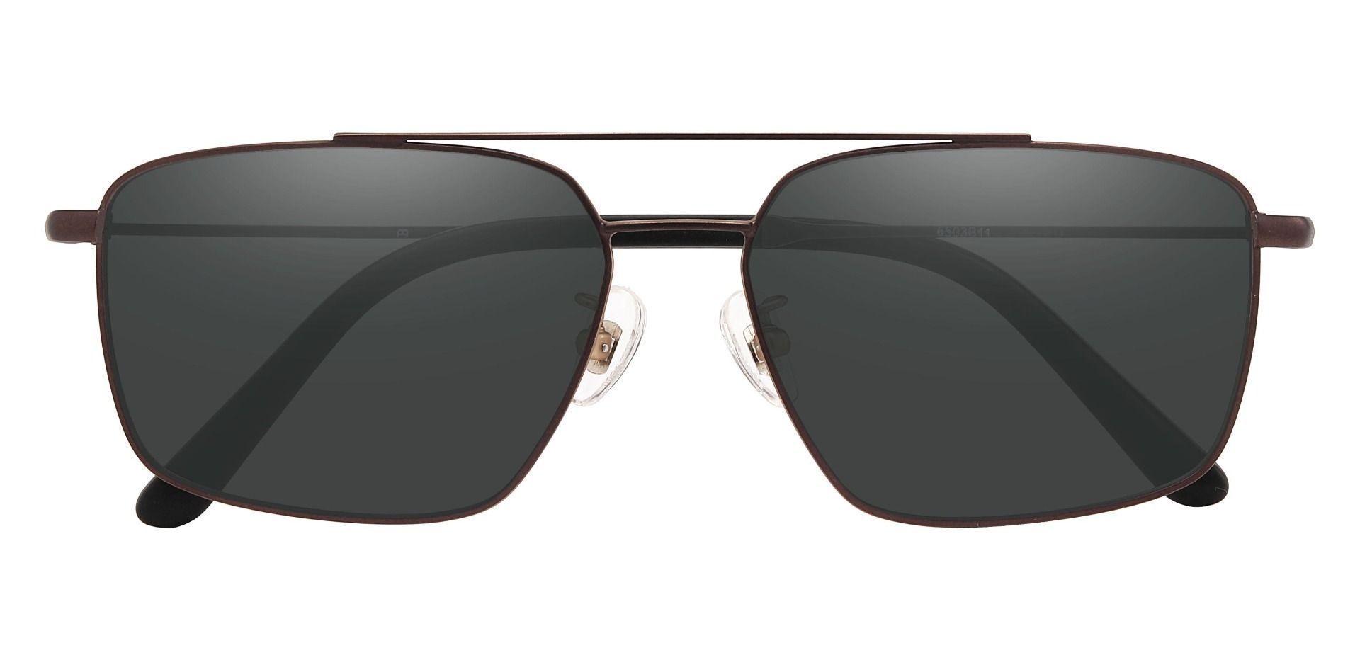 Barlow Aviator Lined Bifocal Sunglasses - Brown Frame With Gray Lenses