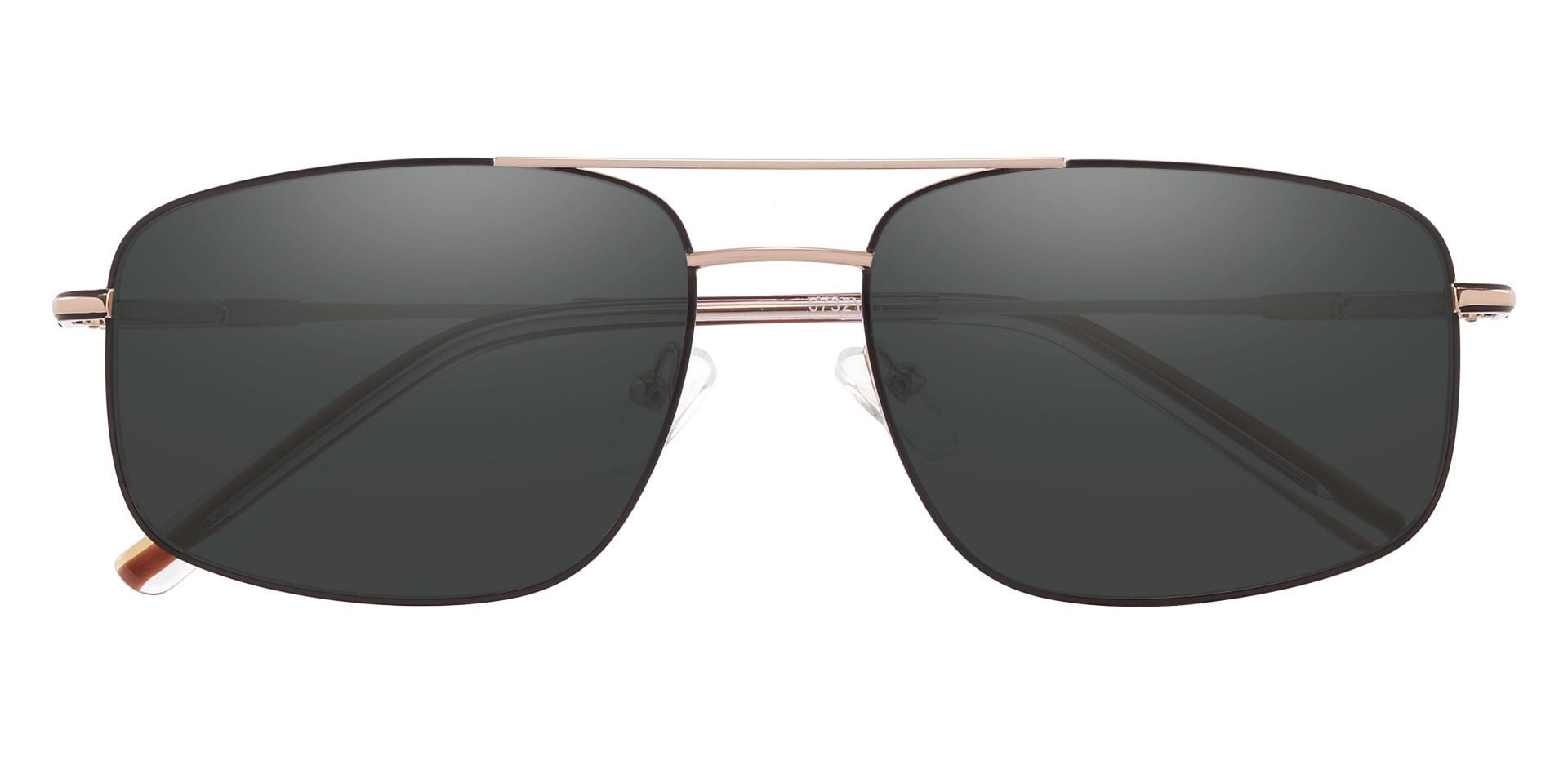 Turner Aviator Non-Rx Sunglasses - Gold Frame With Gray Lenses